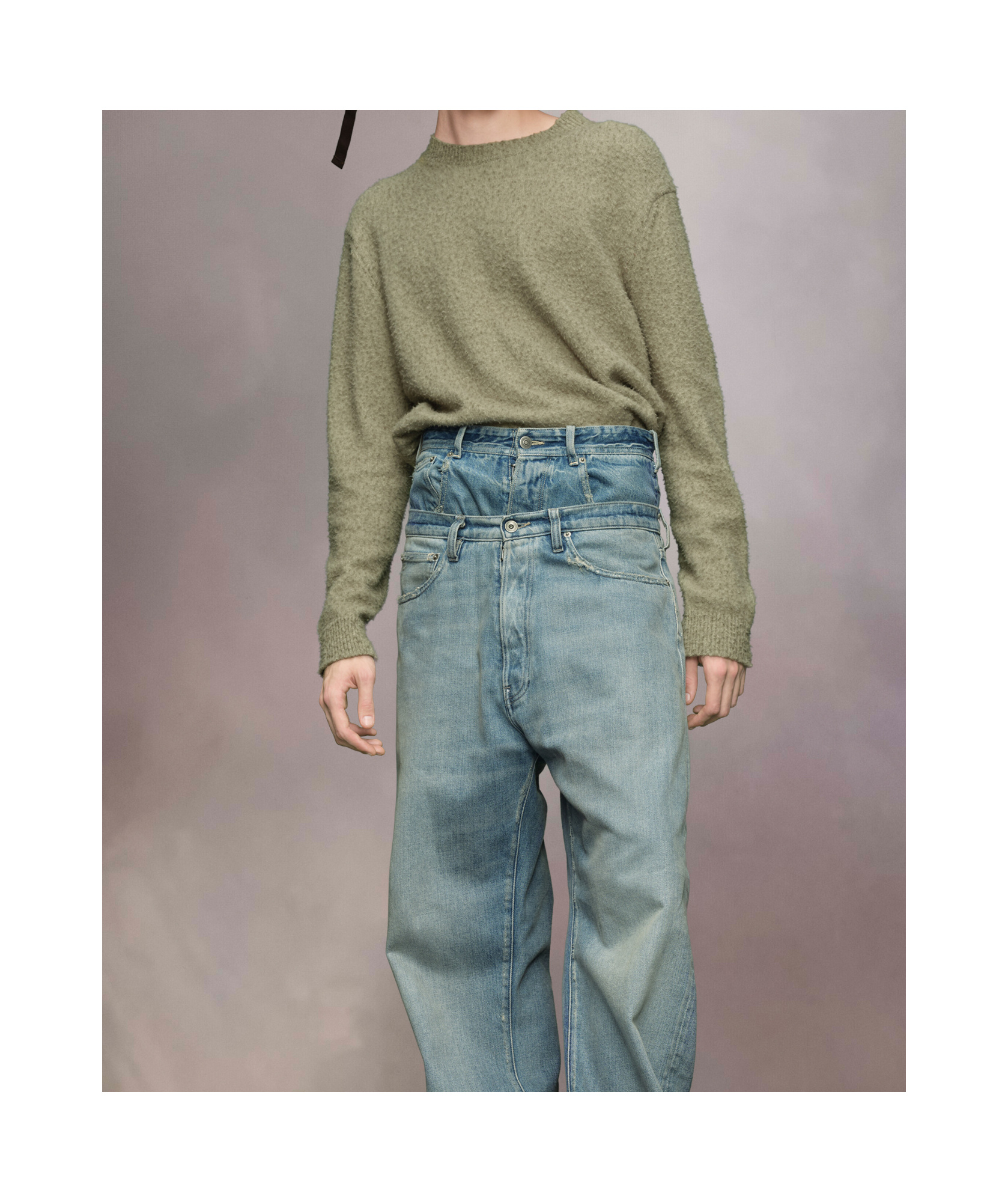 Maison Margiela Crew-neck Jumper In Gray