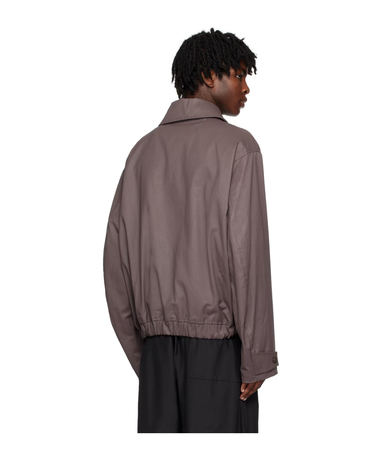 Lemaire Oversized-collar Bomber Jacket In Gray