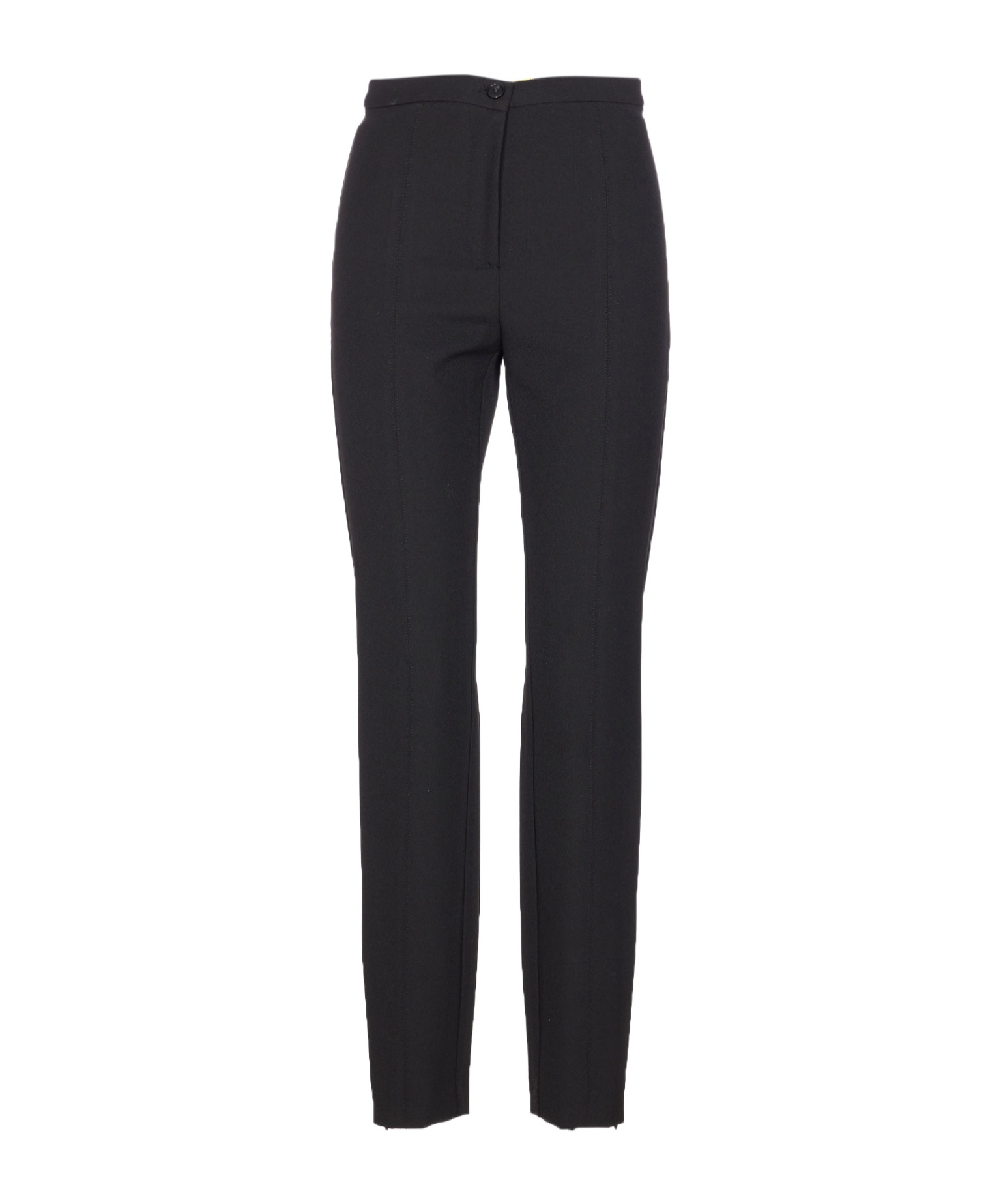 Pinko Pietanze Skinny Trousers With Adjustable Bottom In Black