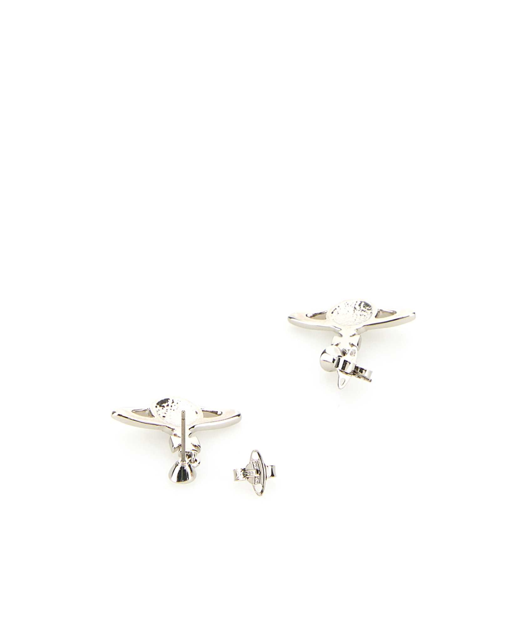 Vivienne Westwood Orb Crystal-embellished Earrings In Gray