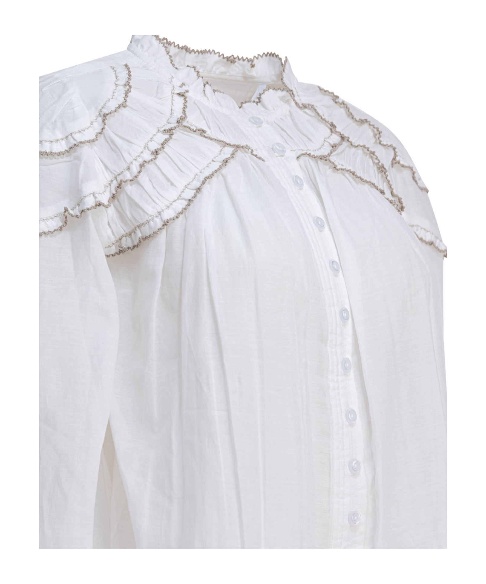 Isabel Marant Étoile Pleated Shirt In White