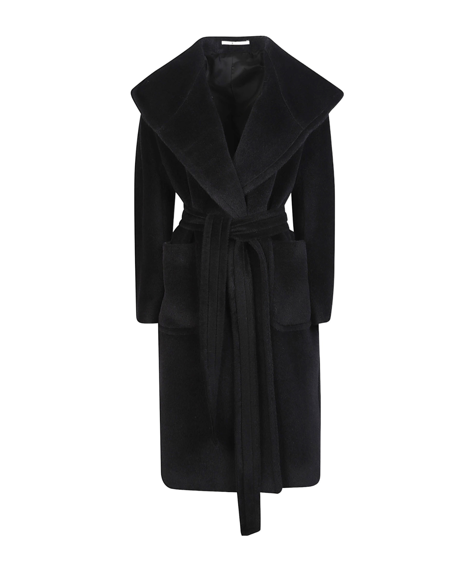 Tagliatore Daisy Belted Coat In Black