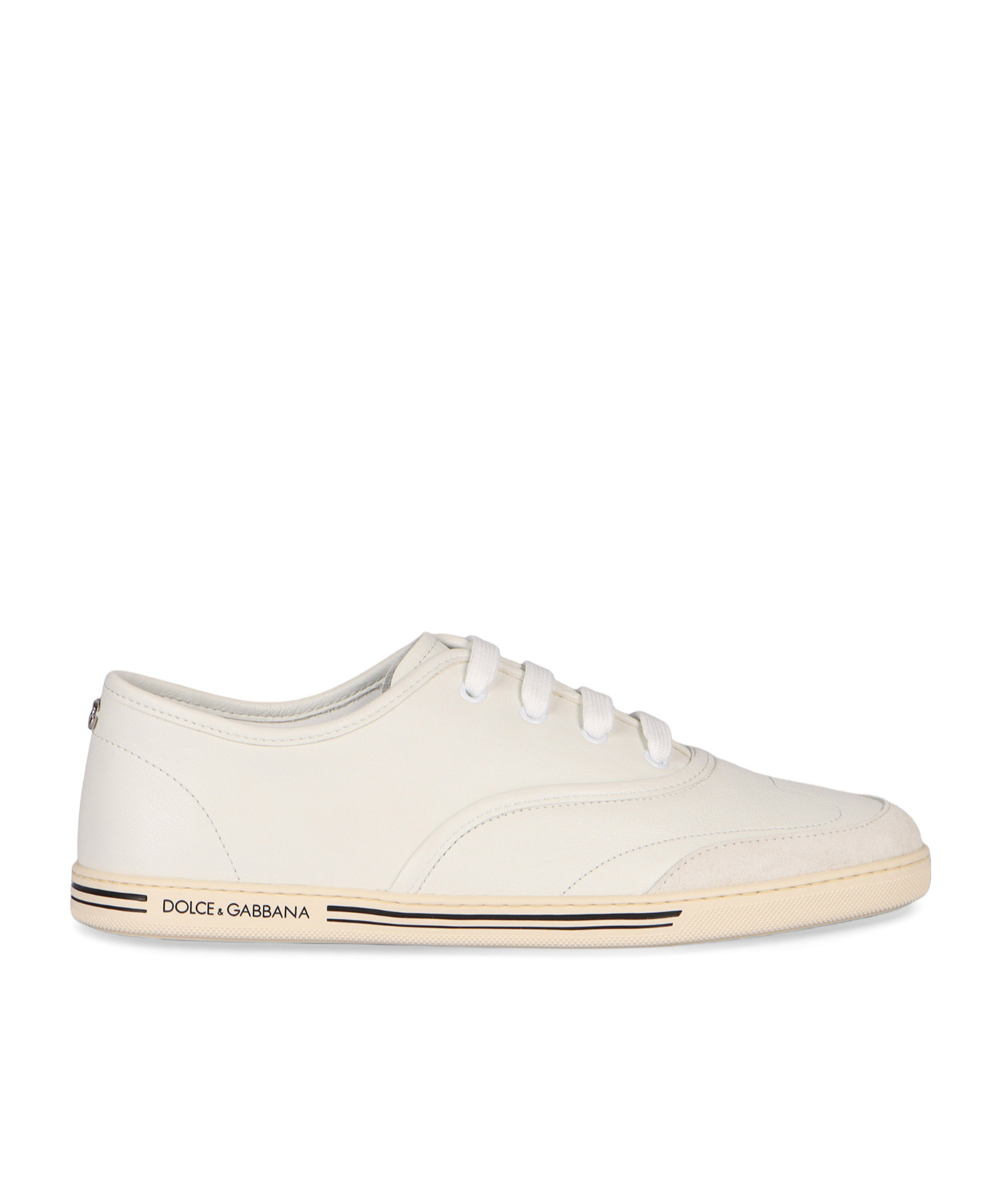 Dolce & Gabbana Lace-up Low-top Sneakers In Neutral