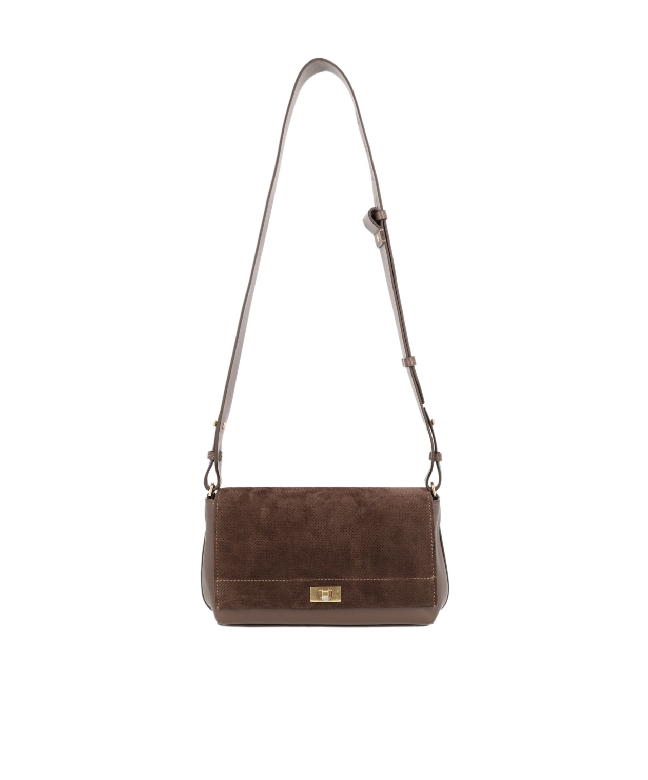 Anya Hindmarch Suede Cross-body Bag Adjustable Strap In Brown
