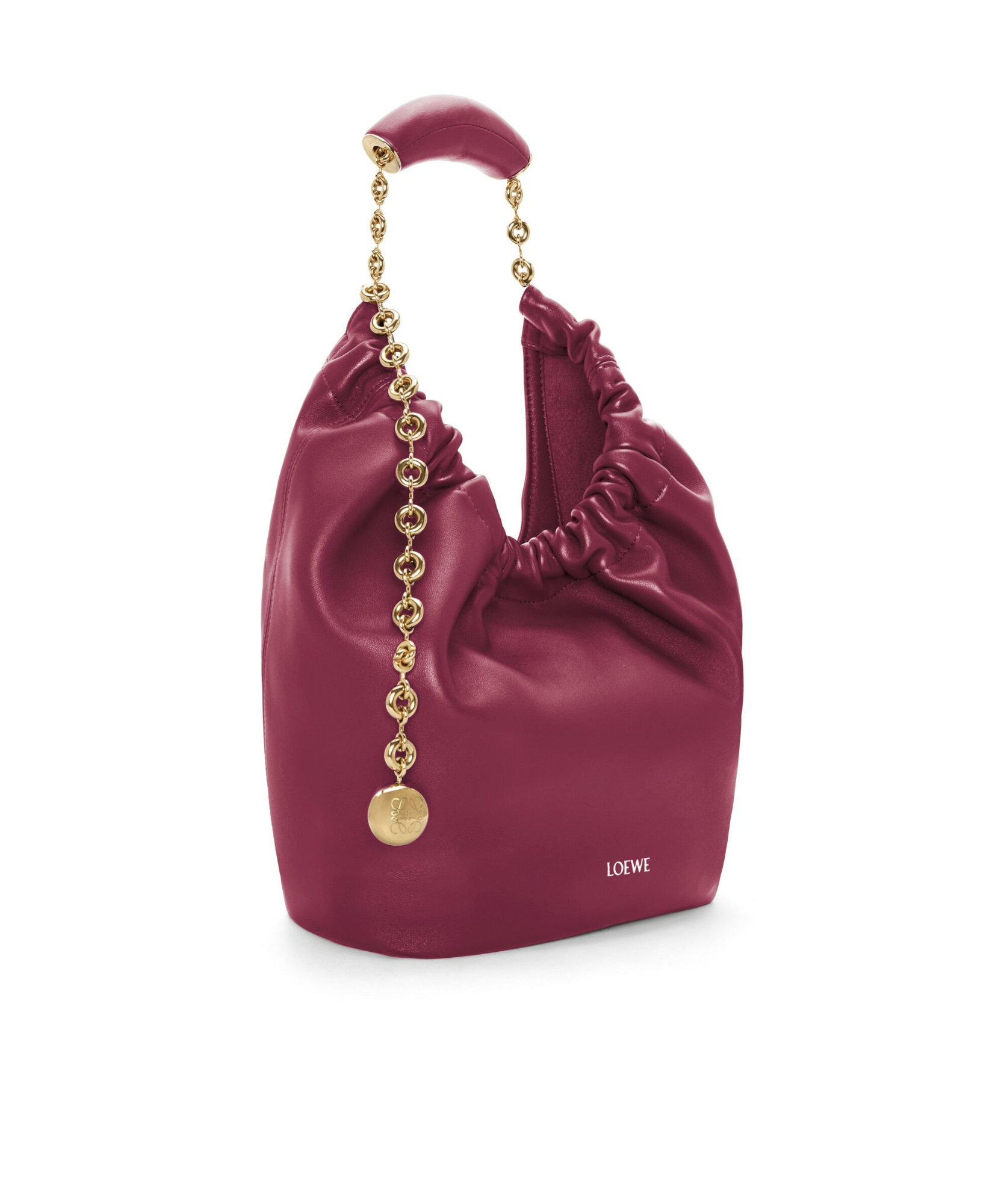 Loewe Small Leather Squeeze Top-handle Bag In Red