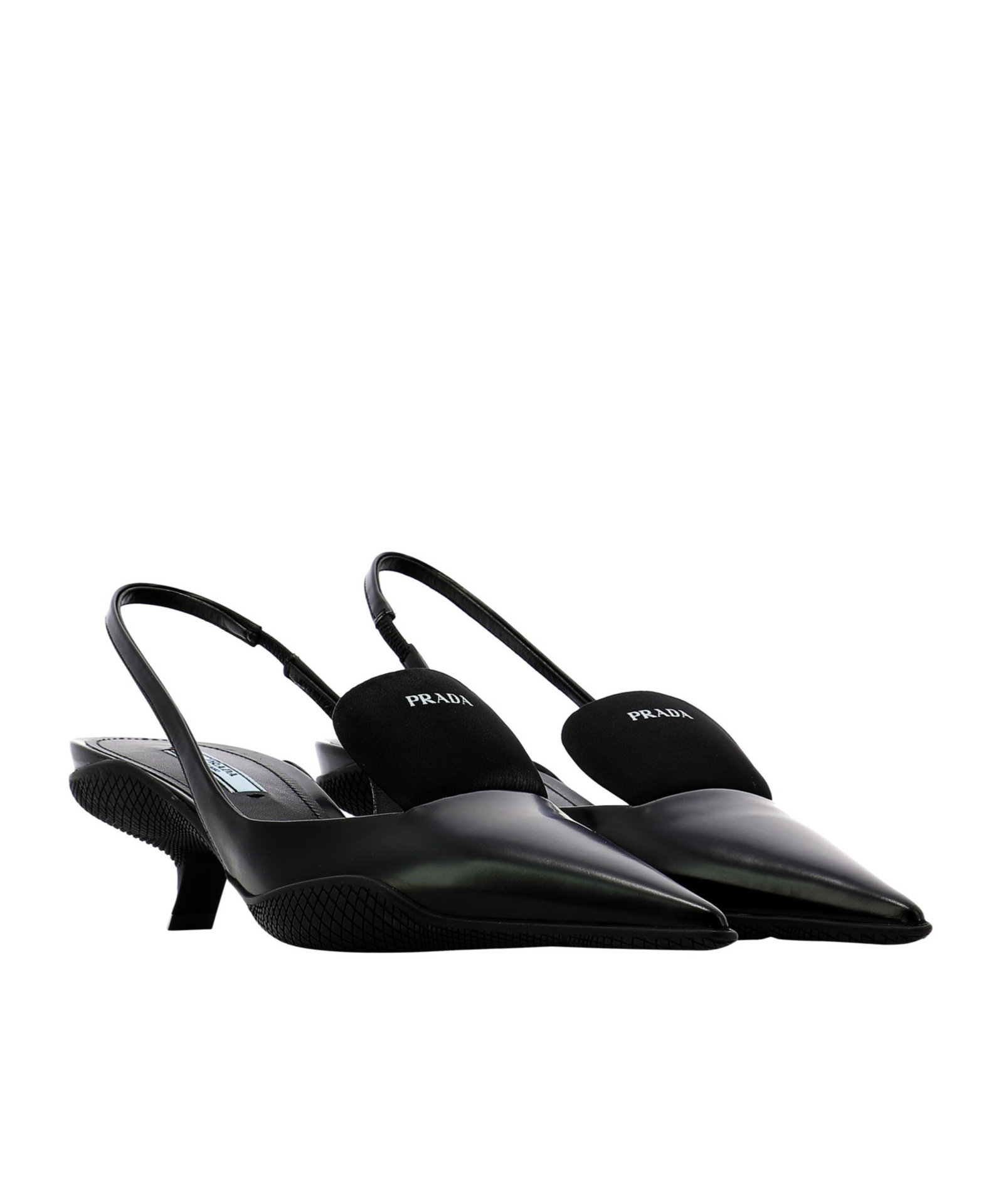 Prada 65mm Slingback Pumps In Black