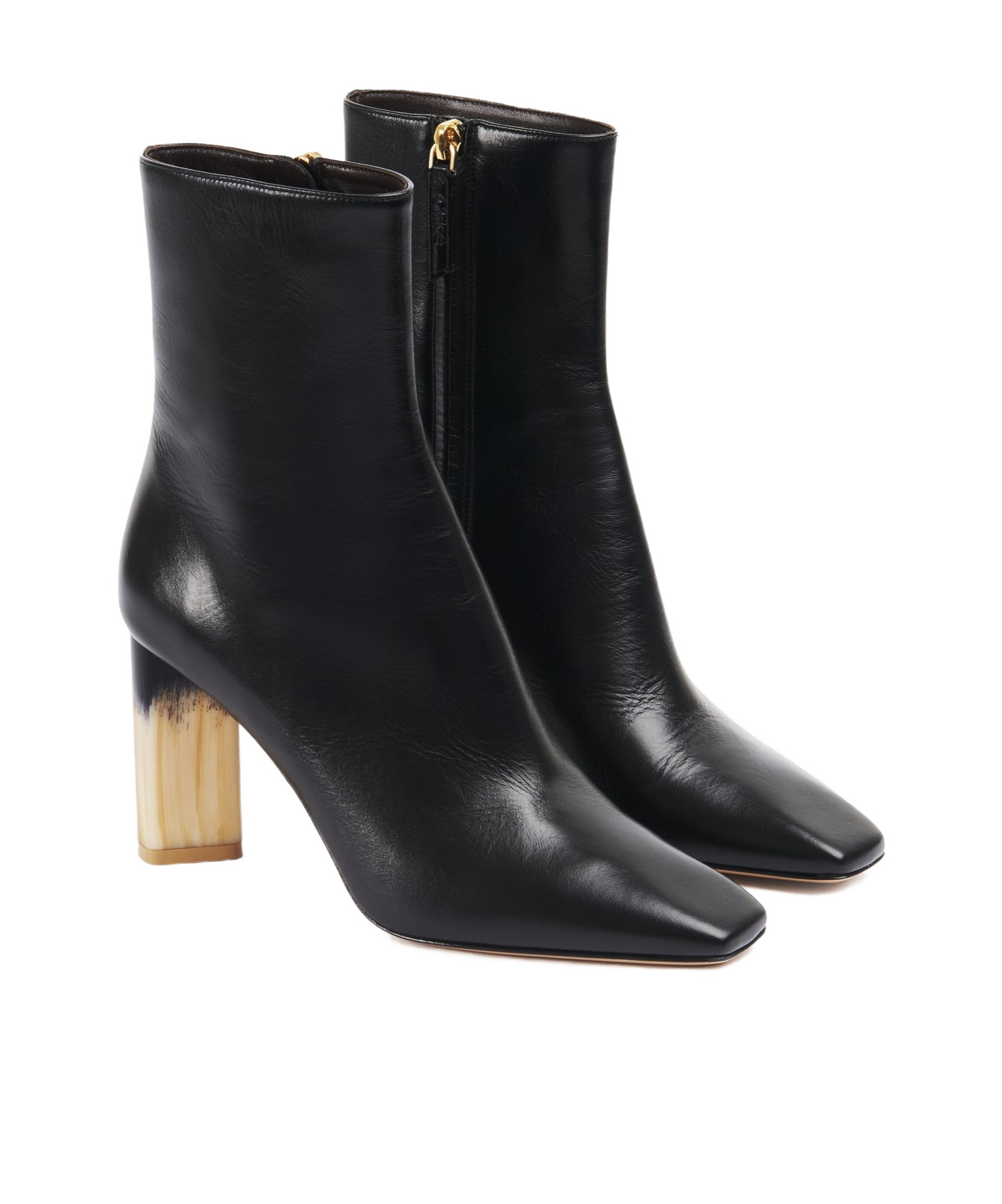 Chloé Bottines À Talon Georgia Femme Noir Taille 38 100% Cuir D'agneau In Black