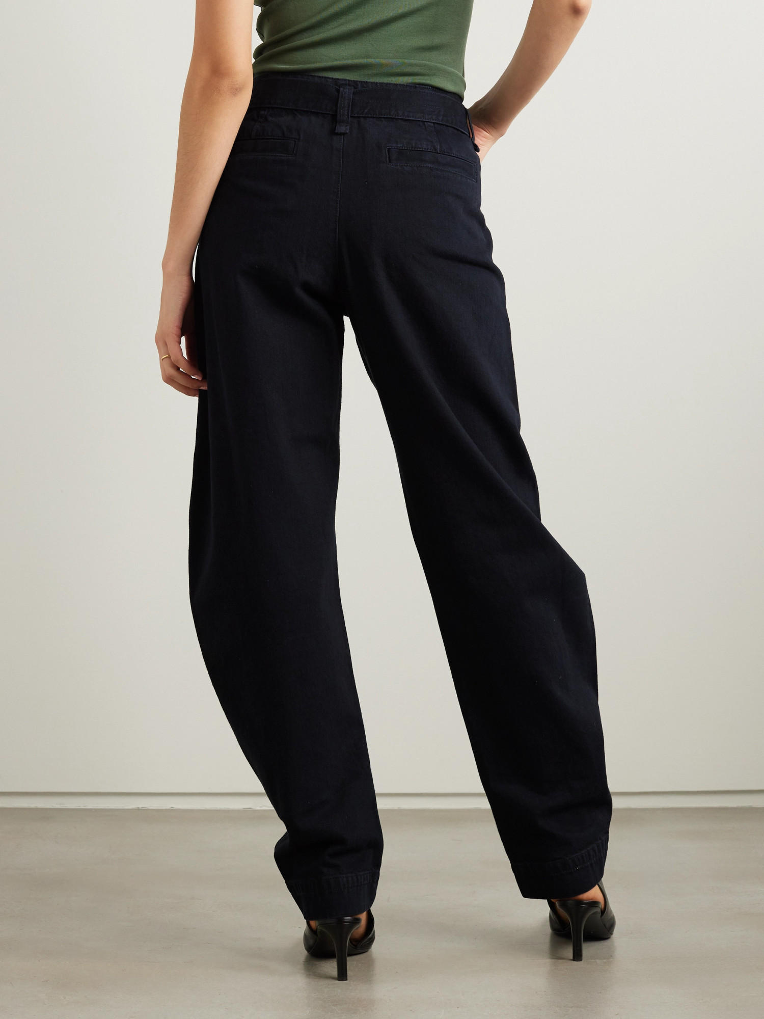 Lemaire Casual Pants With Belt Loops In Blue