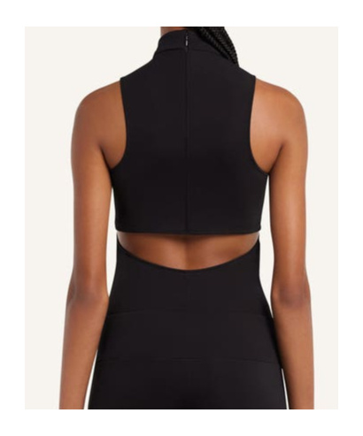 Courrèges Mockneck Jersey Bodysuit In Black