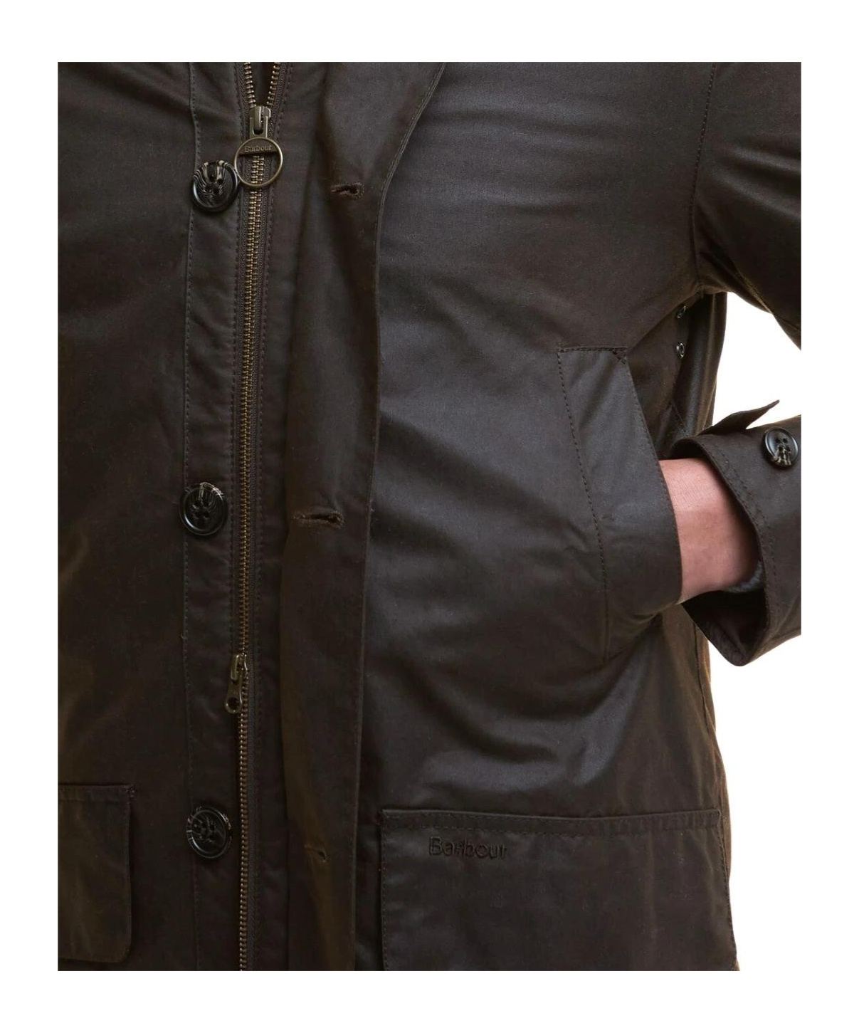 Barbour Long-sleeved Coat In Brown