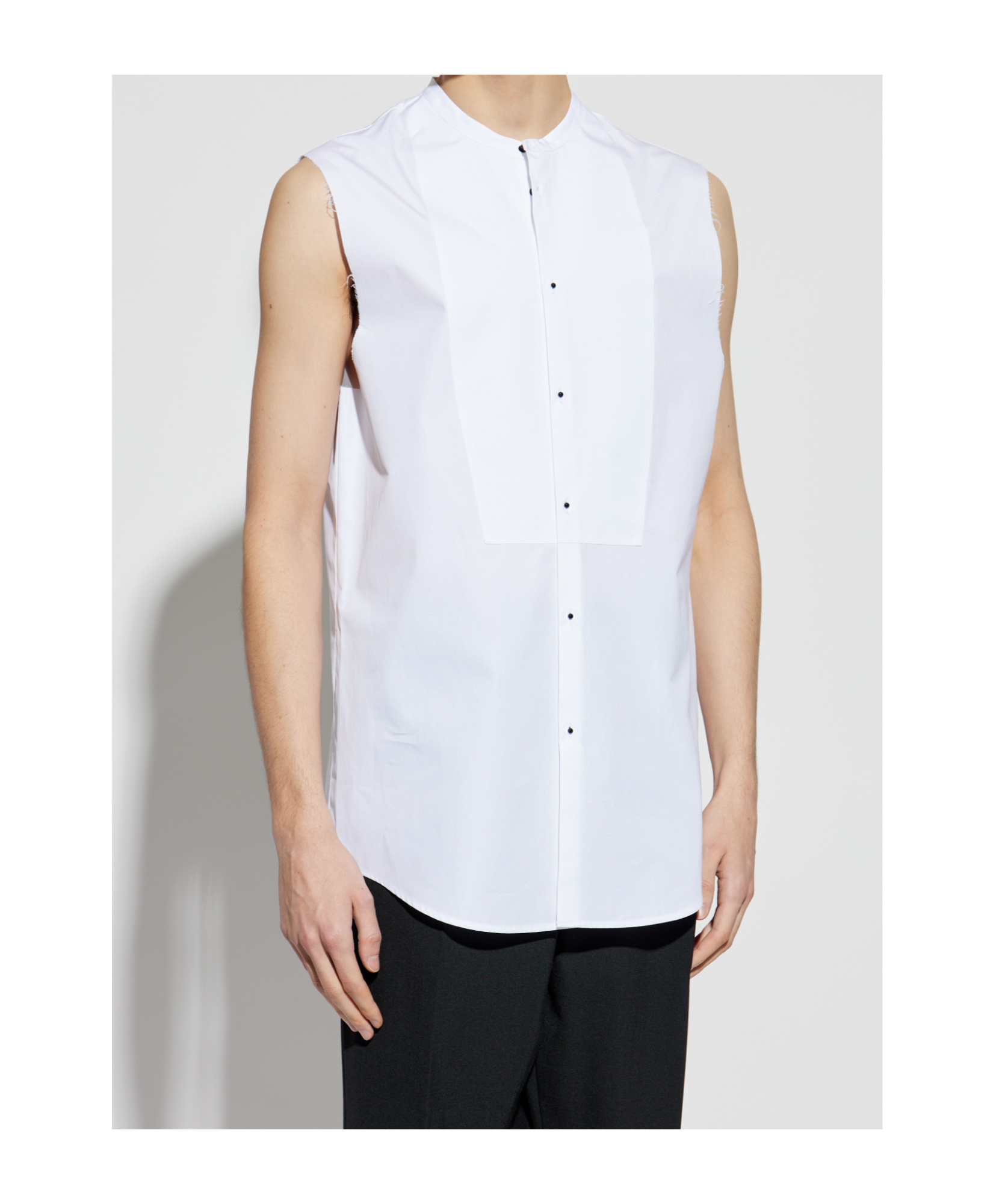 Dsquared2 Cotton Sleeveless Shirt In White