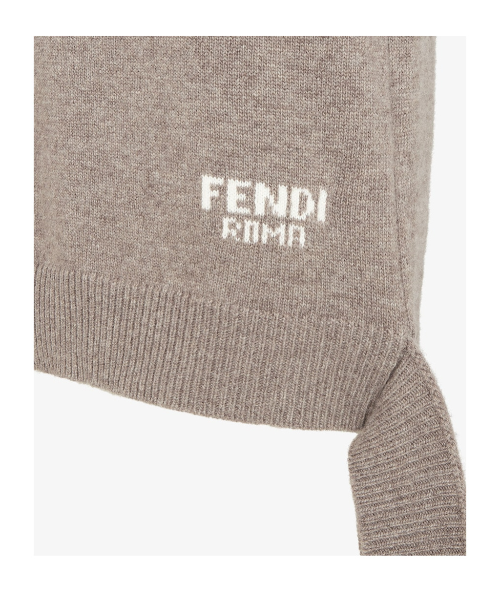 Fendi Sleeveless Dress In Beige