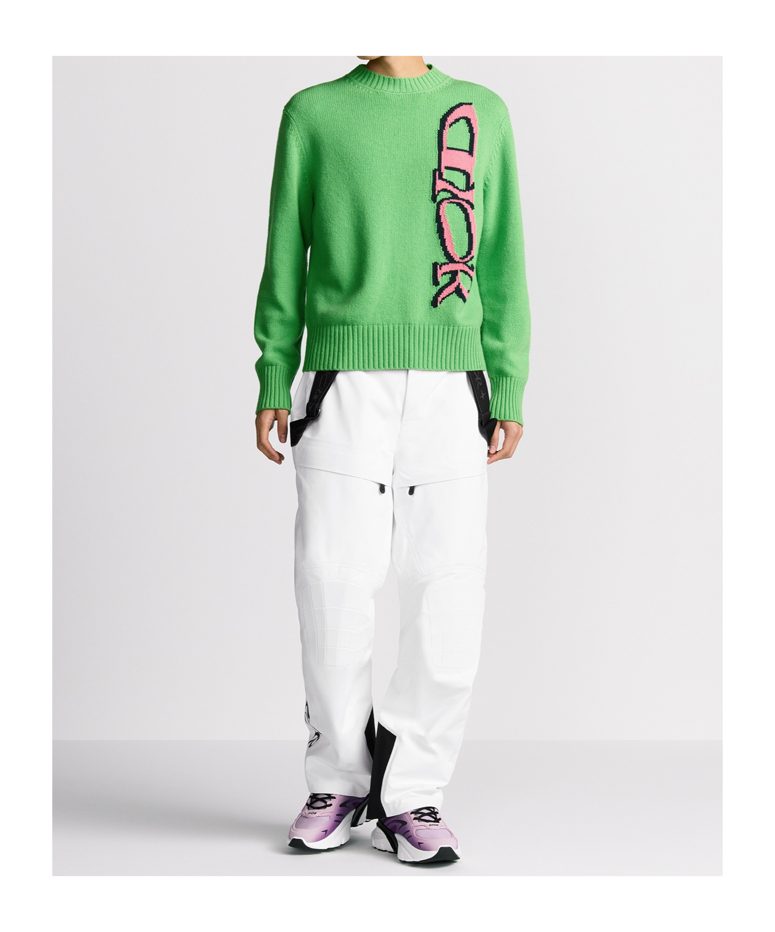 Dior Suspender Ski Jumpsuit In White
