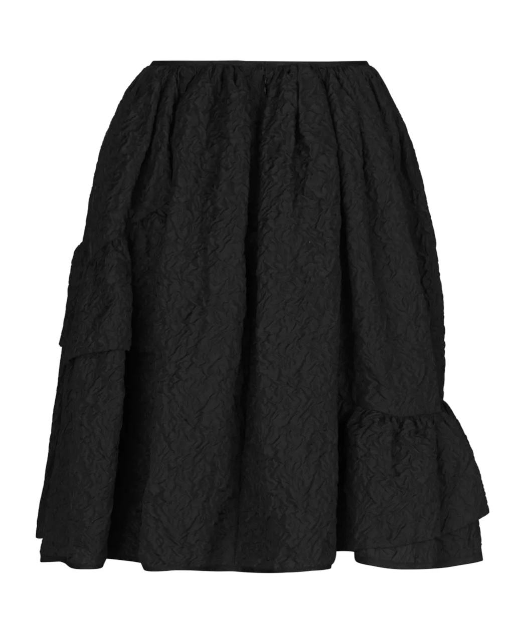 CECILIE BAHNSEN VANILLA MATELASSÉ-EFFECT MIDI SKIRT