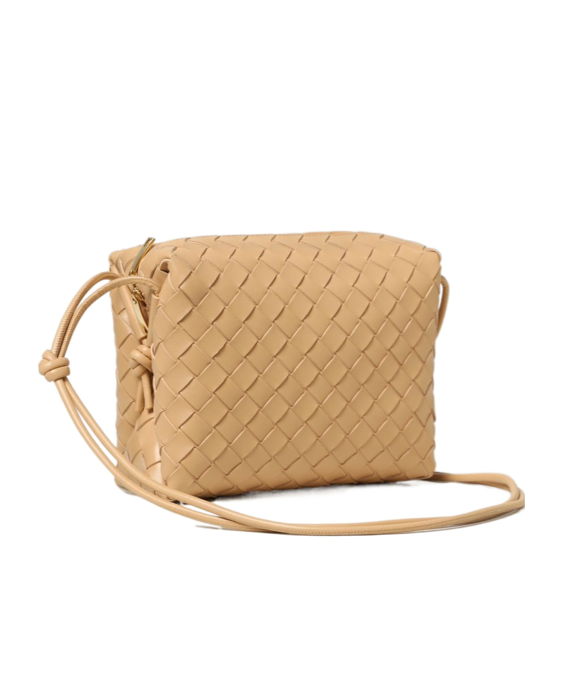 BOTTEGA VENETA INTRECCIATO KNOT-DETAILED SHOULDER BAG