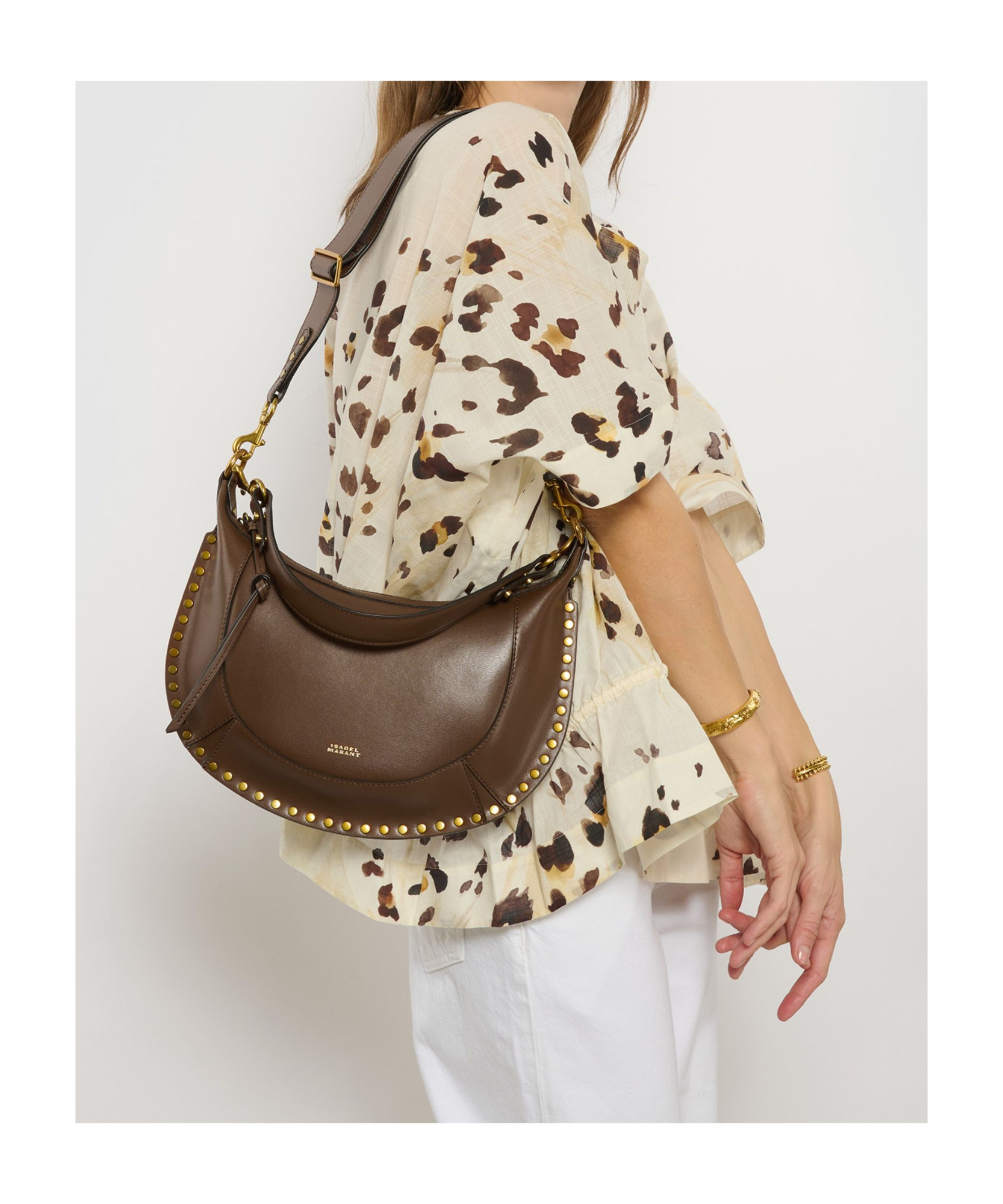 Isabel Marant Zippered Shoulder Bag In Brown