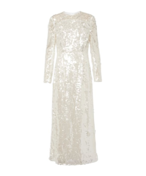 Emilia Wickstead Bridal Amiria Sequined Gown In White