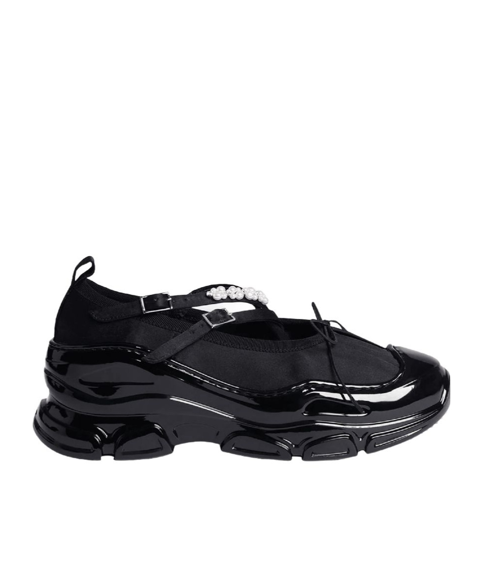 Shop Simone Rocha Beaded Tracker Sneakers In Black