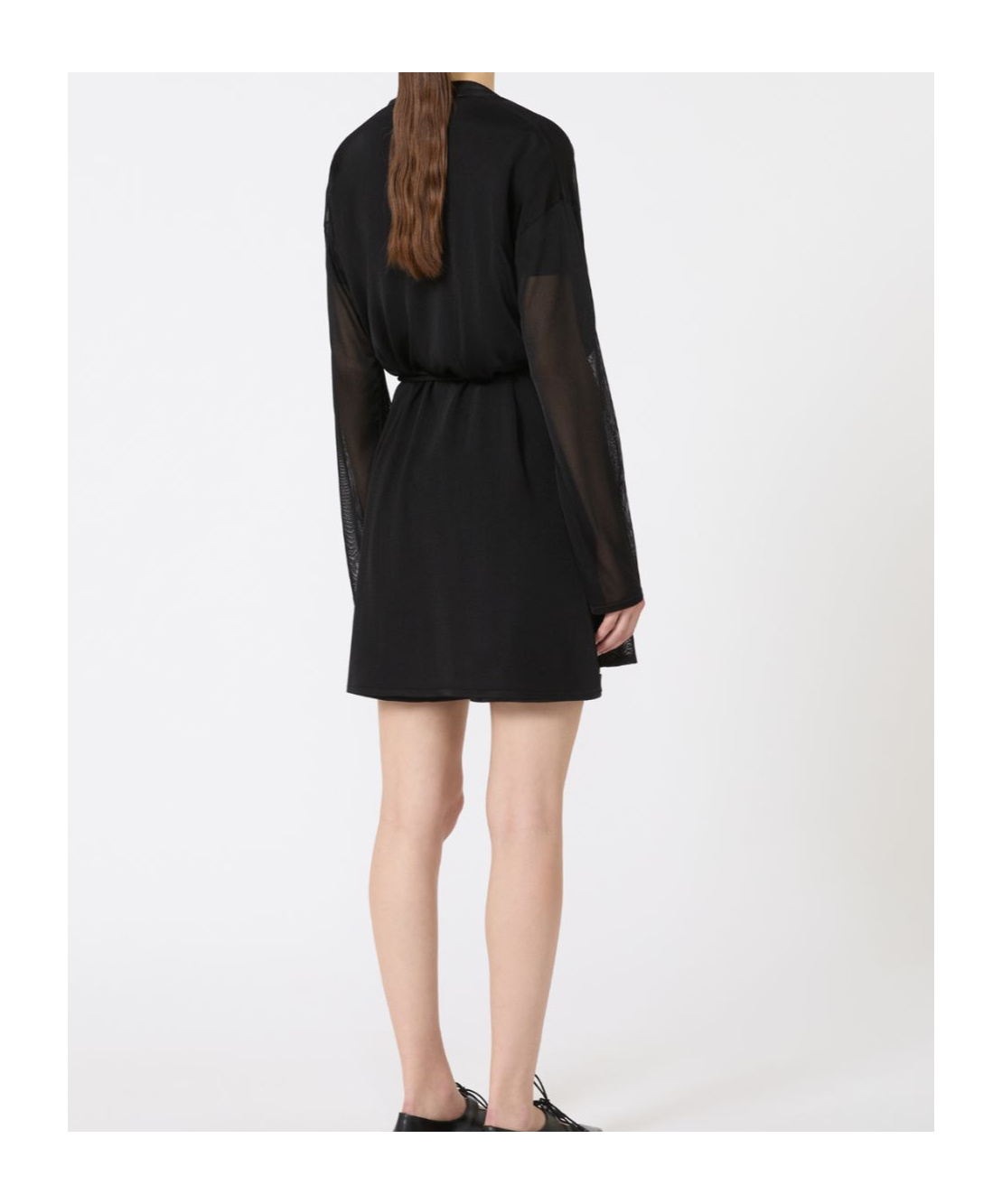 Max Mara Viscose Yarn Wrap Cardigan In Black