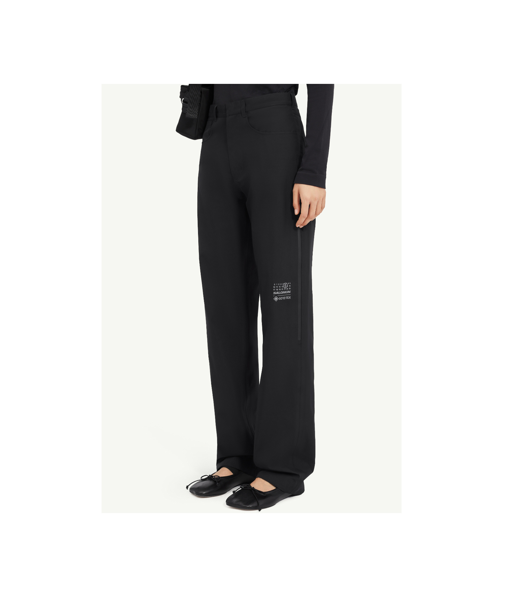 Mm6 Maison Margiela Belt-loop Casual Pants In Black