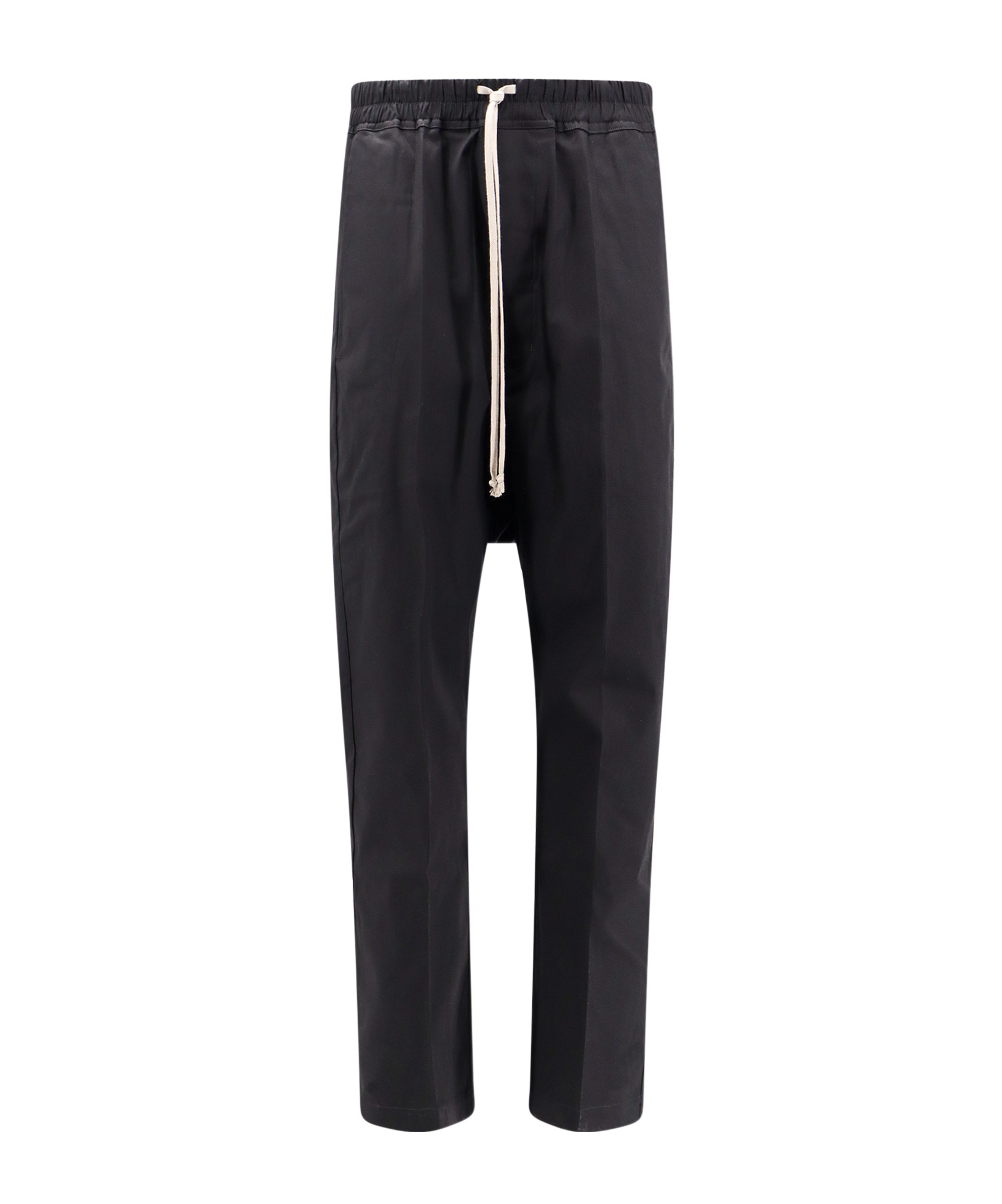 Shop Rick Owens Drop-crotch Tapered Trousers In Black