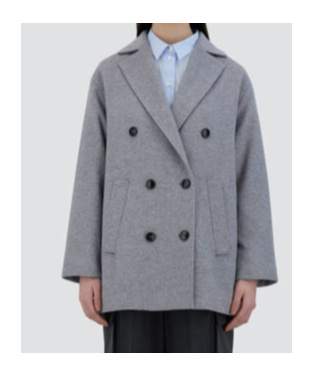Herno Double-breasted Wool Coat In Gray
