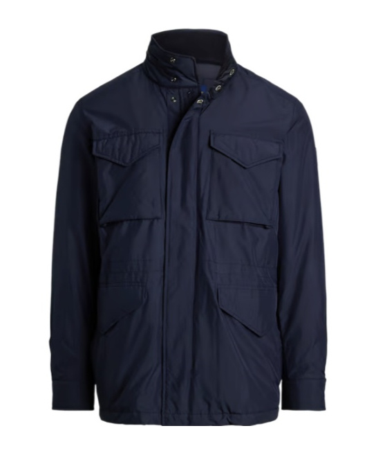 Polo Ralph Lauren Four-pocket Windbreaker In Black
