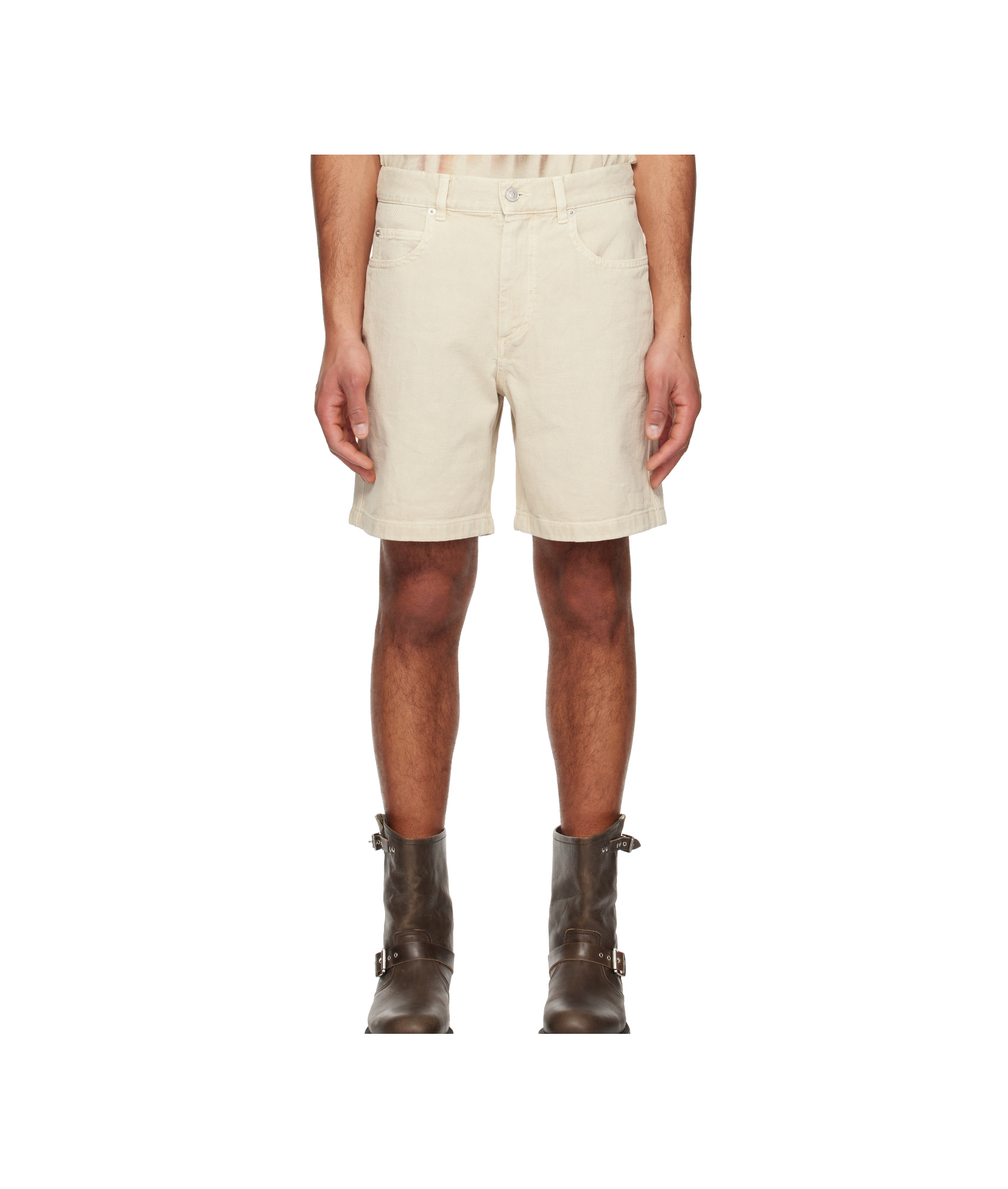 Isabel Marant Off-white Jeffry Shorts In Nude