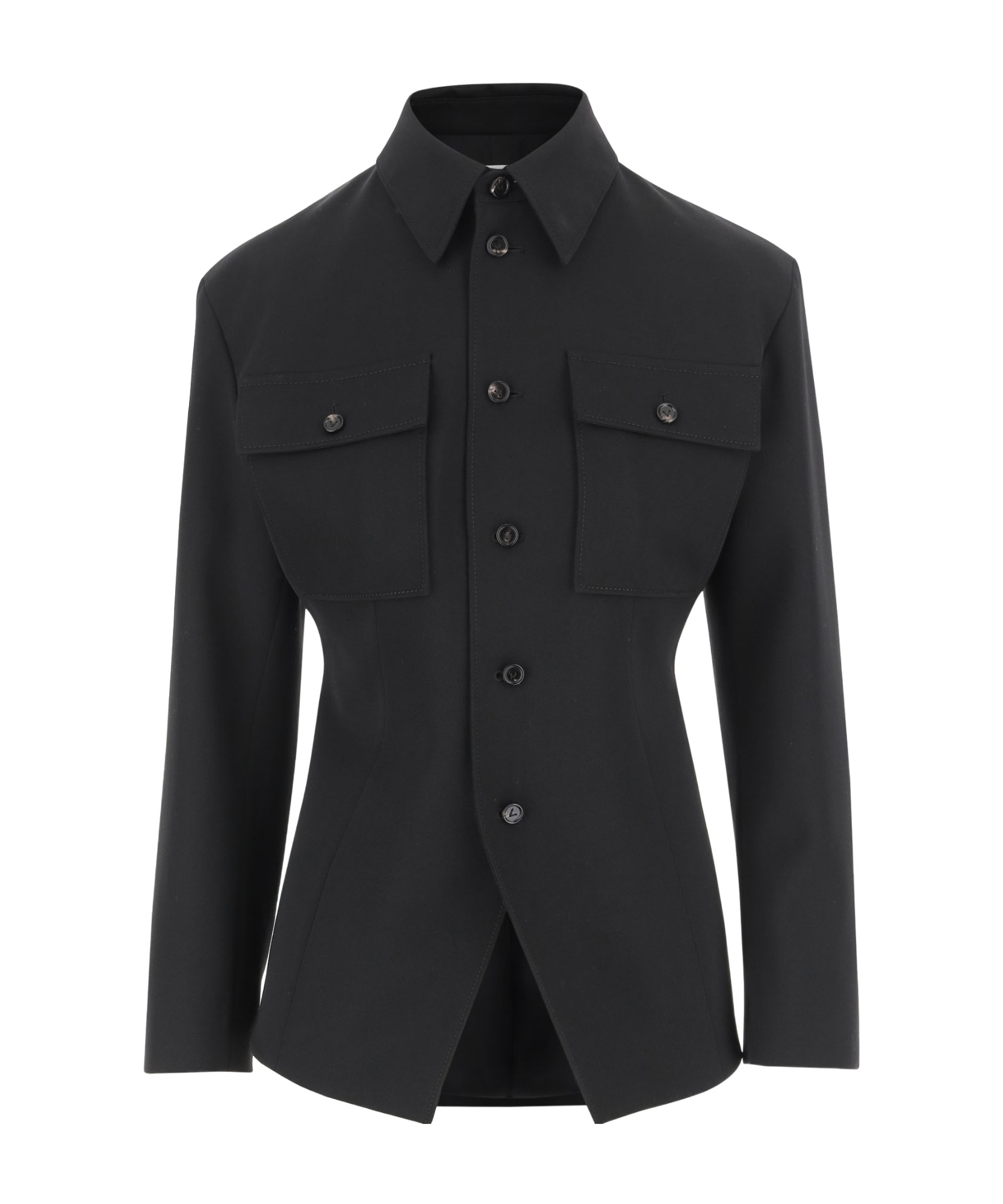 Bottega Veneta Button-up Shirt Jacket In Black