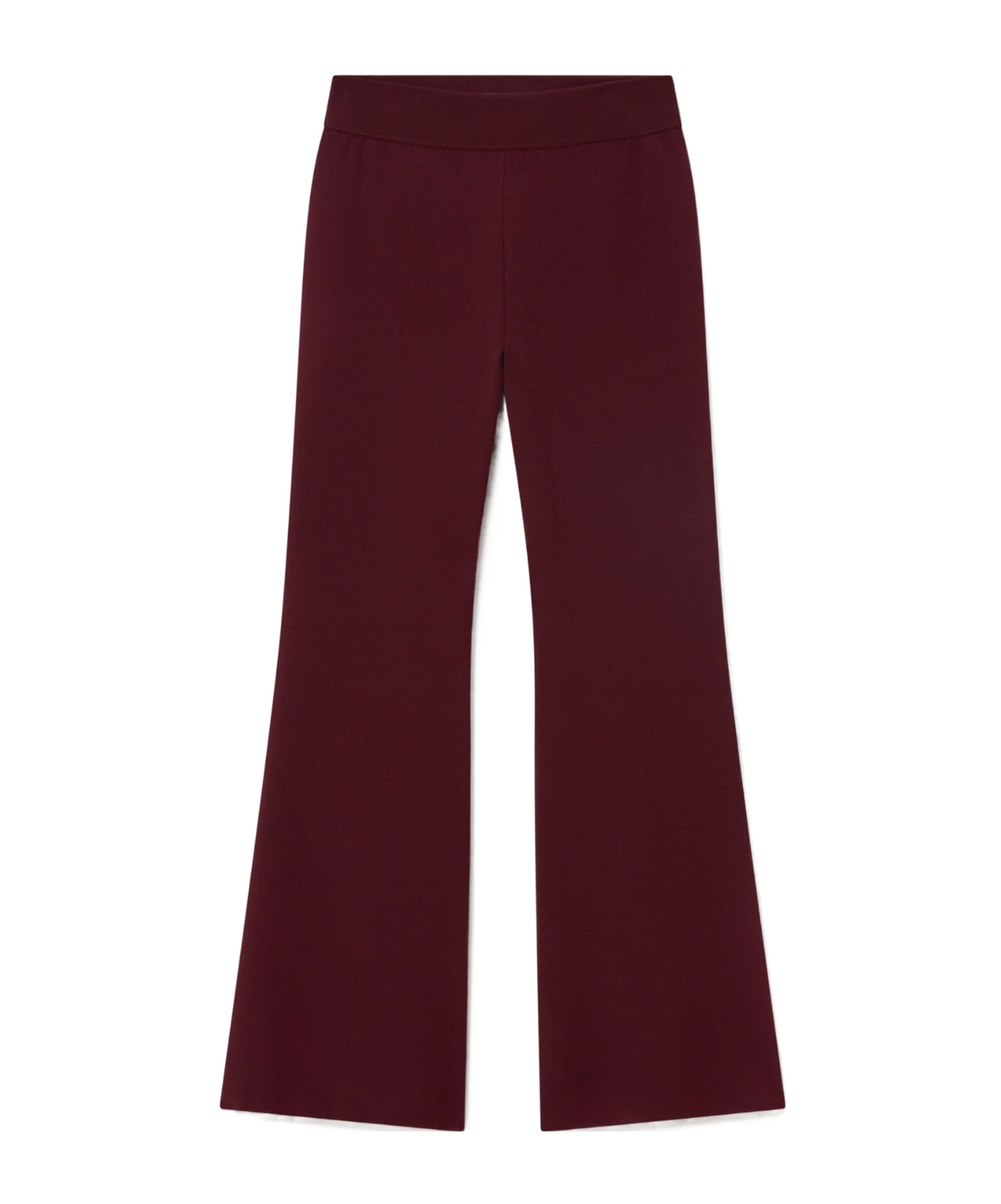 Stella Mccartney Compact Knit Flared Trousers In Brown