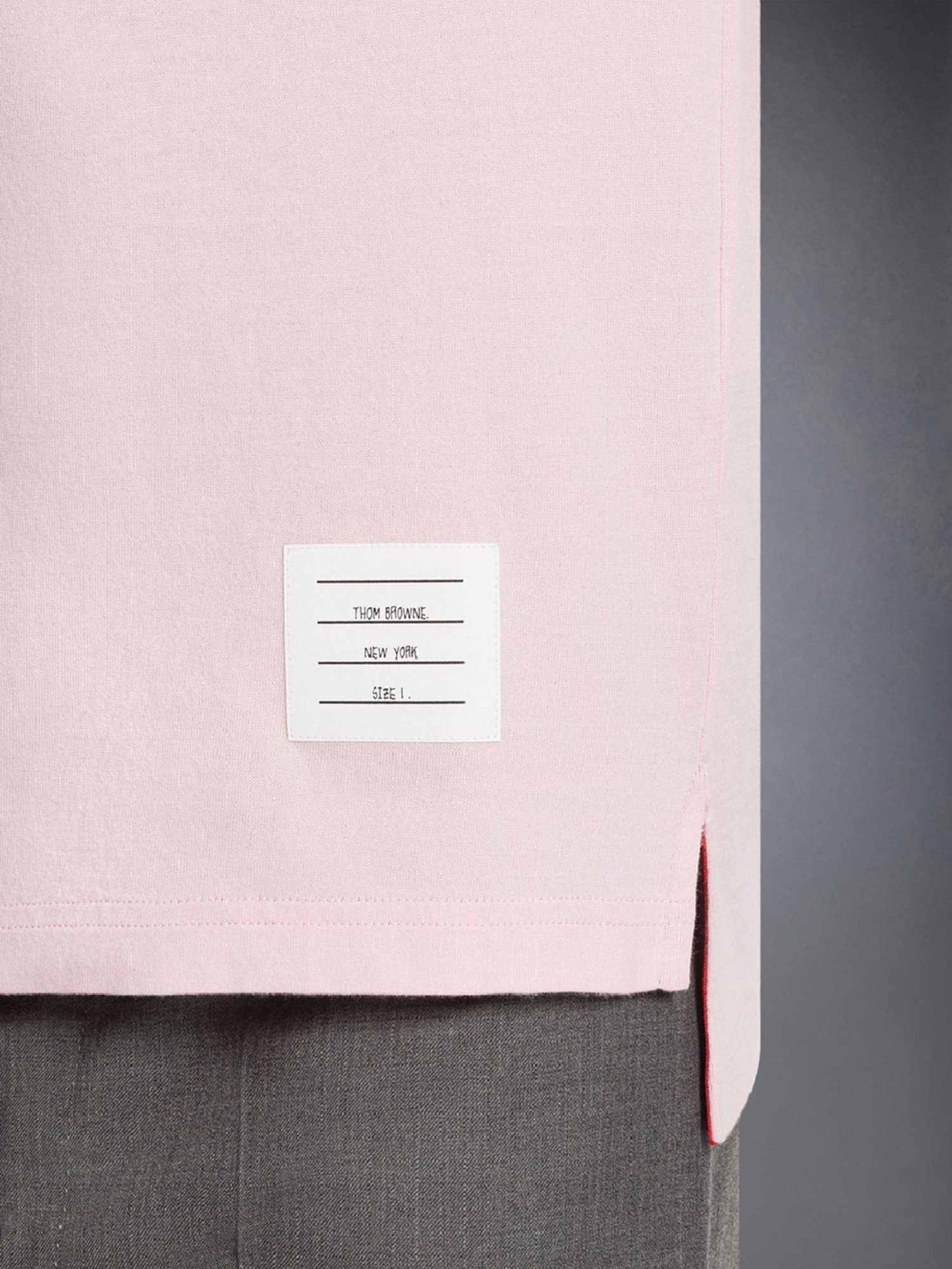 Thom Browne Hector 4-bar Long-sleeve T-shirt In Pink