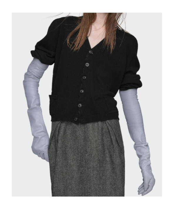 Maison Margiela Wool Cardigan In Black