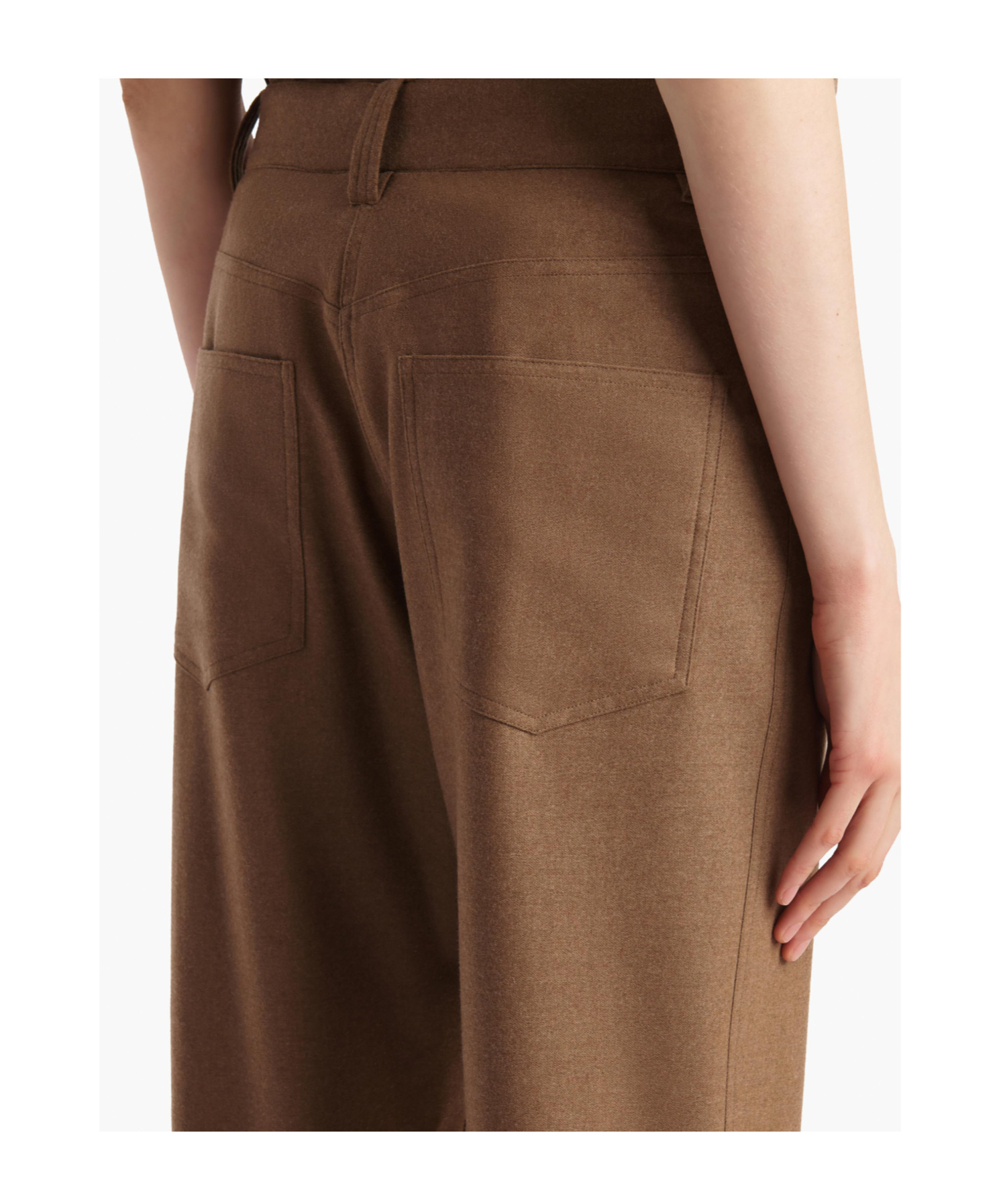Khaite Belt Loop Casual Pants In Brown