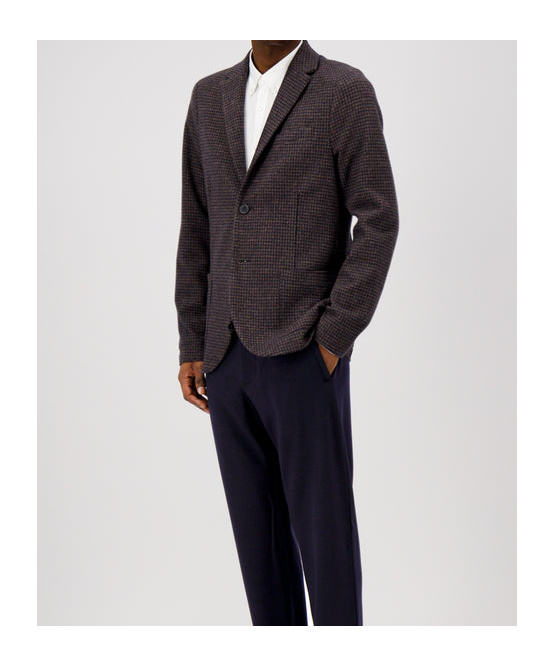 Harris Wharf London Blazer Patterned Moleskin In Gray