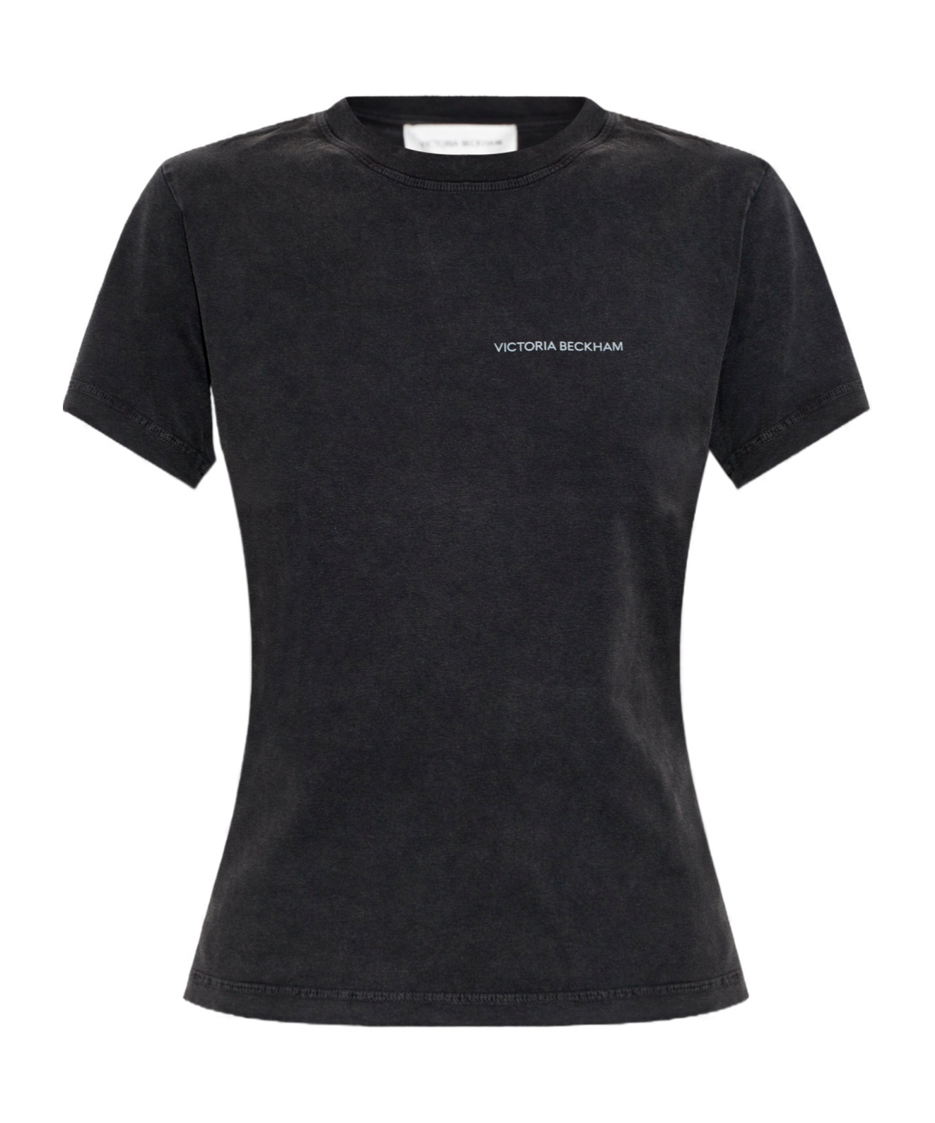 Shop Victoria Beckham Organic Cotton T-shirt In Black
