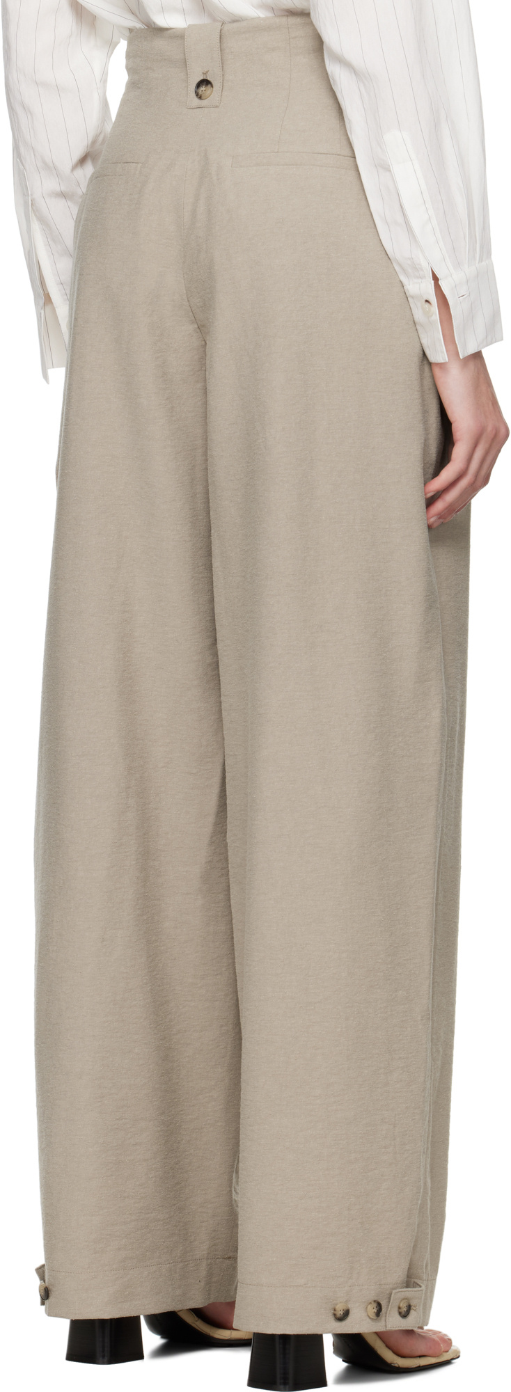 Nanushka Pleated Wide-leg Trousers