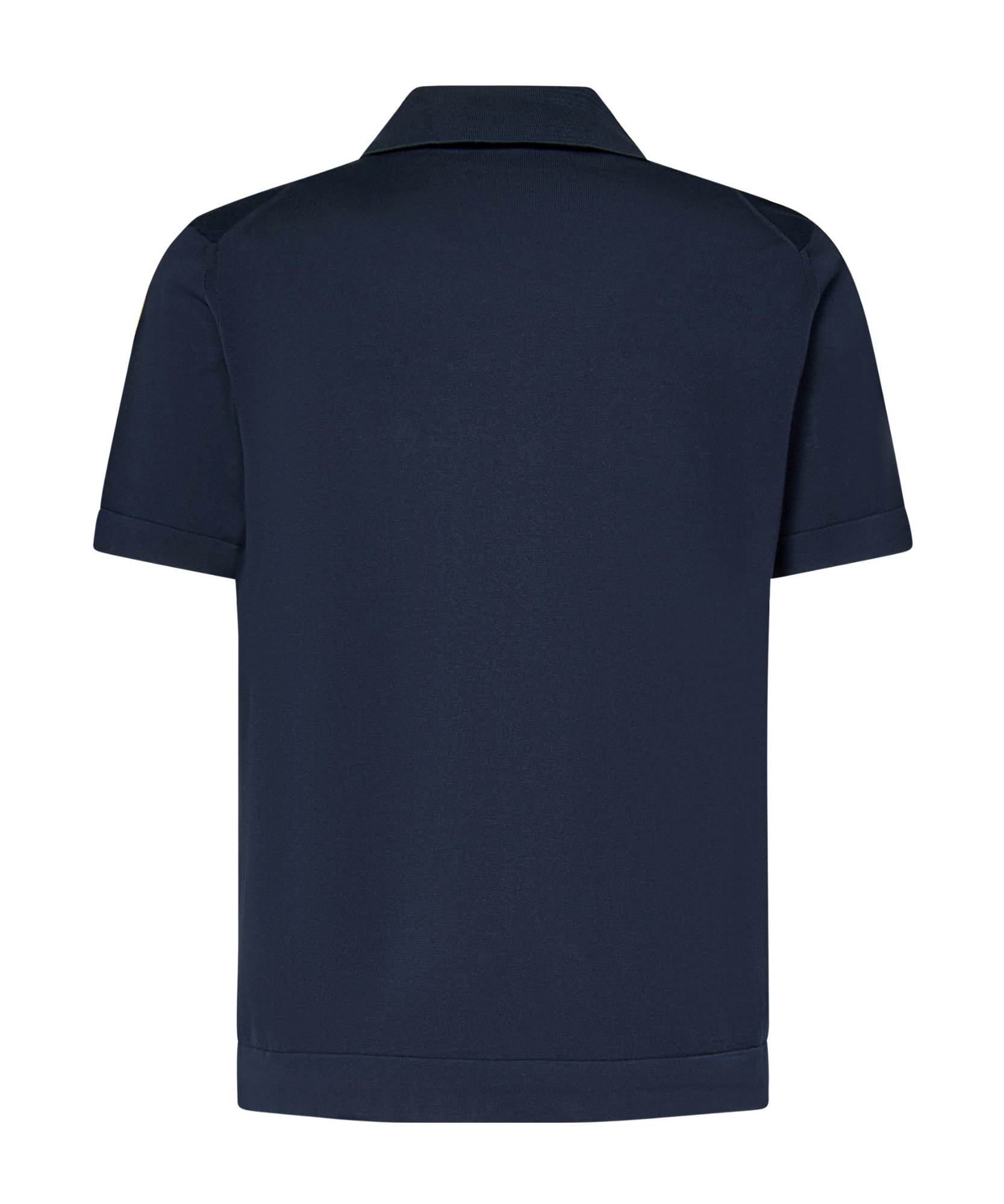 Drumohr Frosted Navy Bowling Shirt With Chest Patch Pocket In Navy
