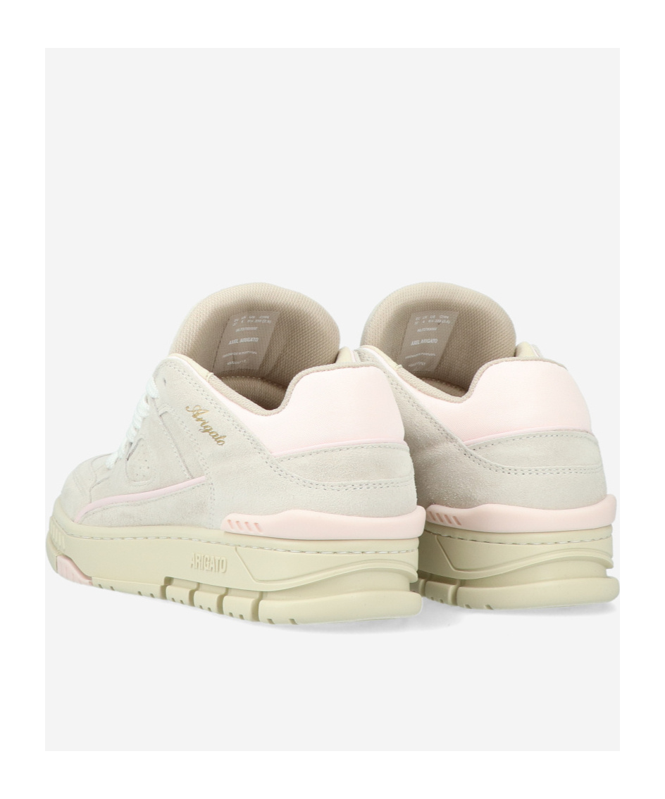 Axel Arigato Area Lo Fluffy Sneakers In Beige Suede In White