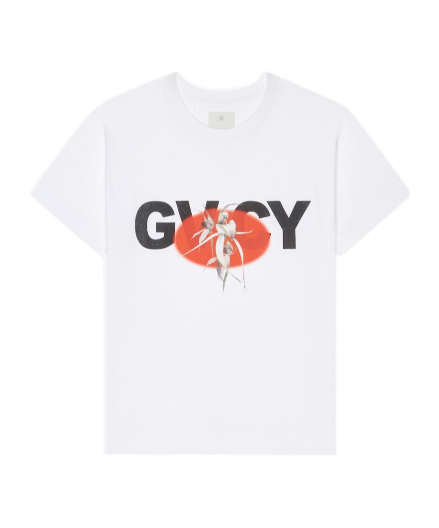 Givenchy Crew Neck Floral Print T-shirt In White