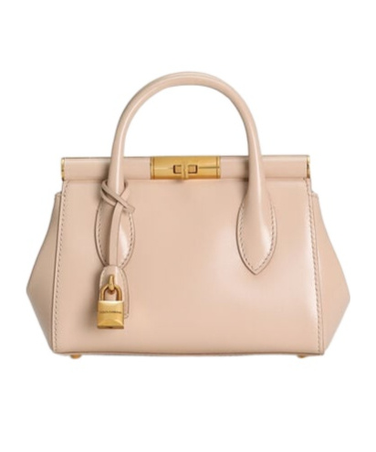 Dolce & Gabbana Leather Tote Bag In Nude