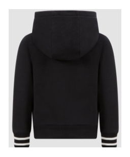 Moncler Enfant Logo Patch Zip-up Cardigan In Black