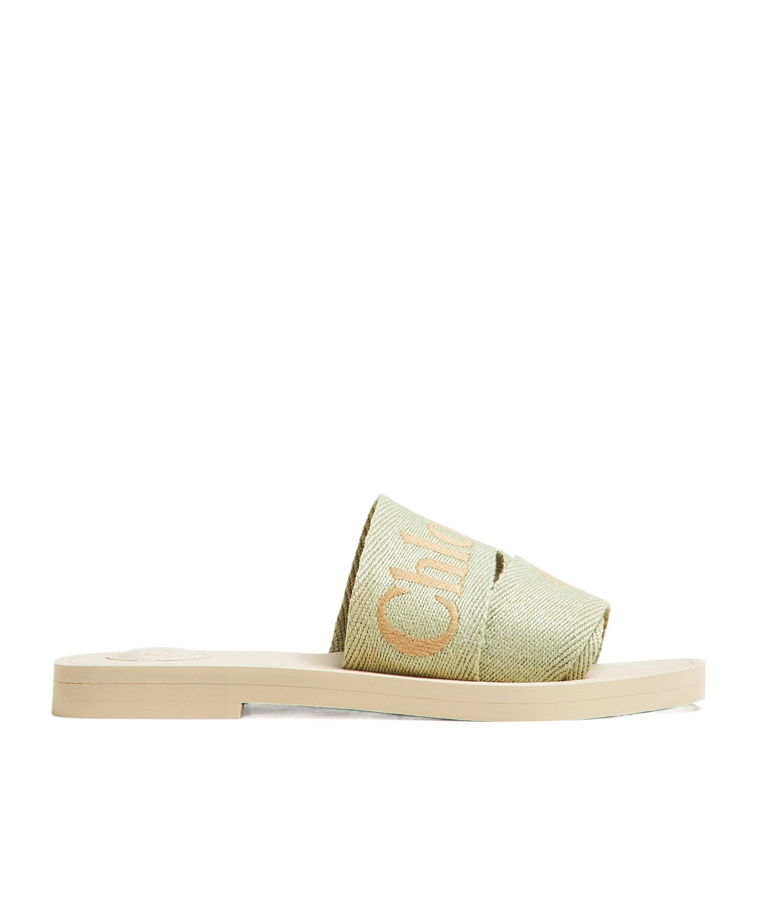 Chloé Square Toed Flat Slippers In Nude