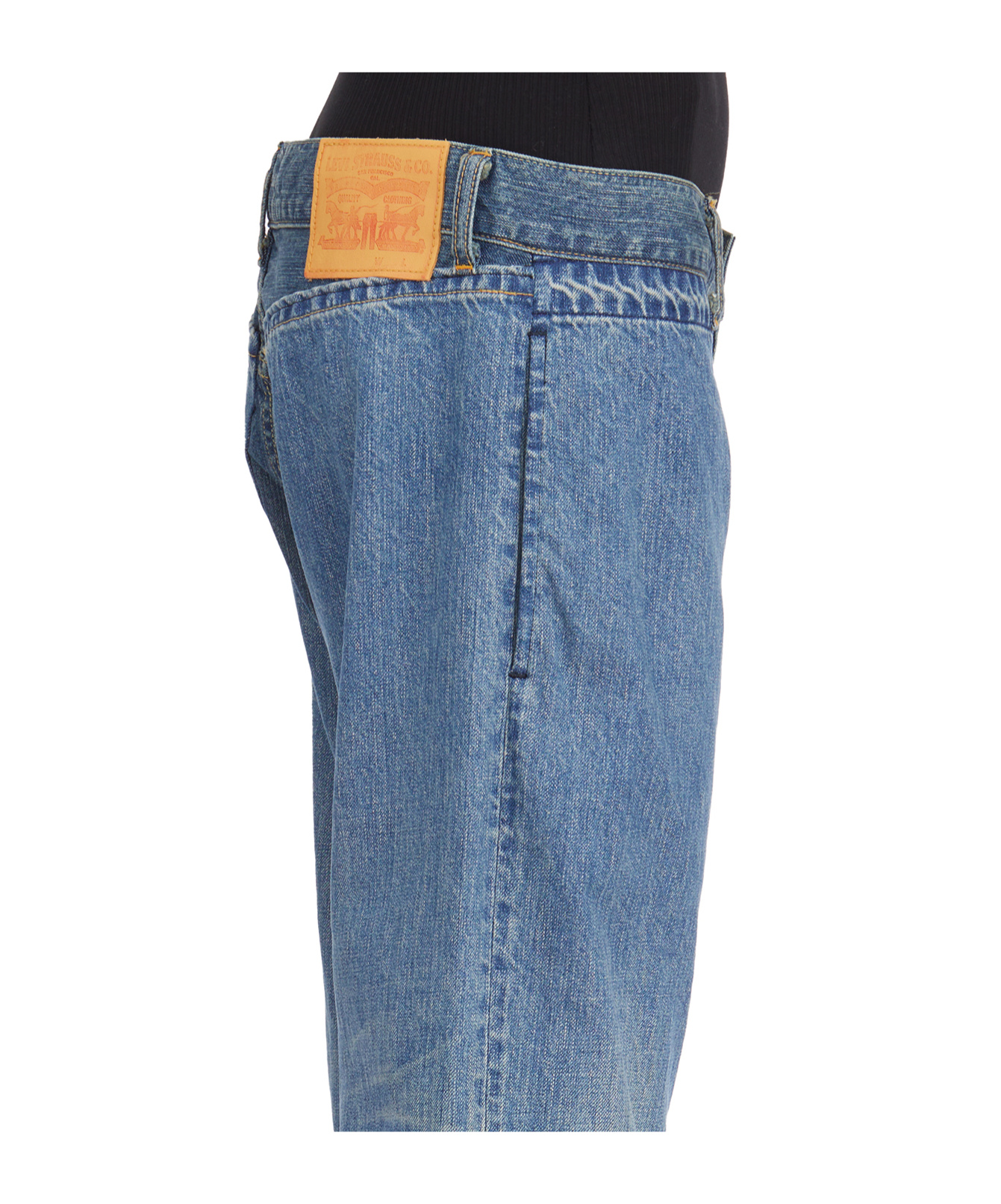 Junya Watanabe Upside Down Denim Pants In Blue