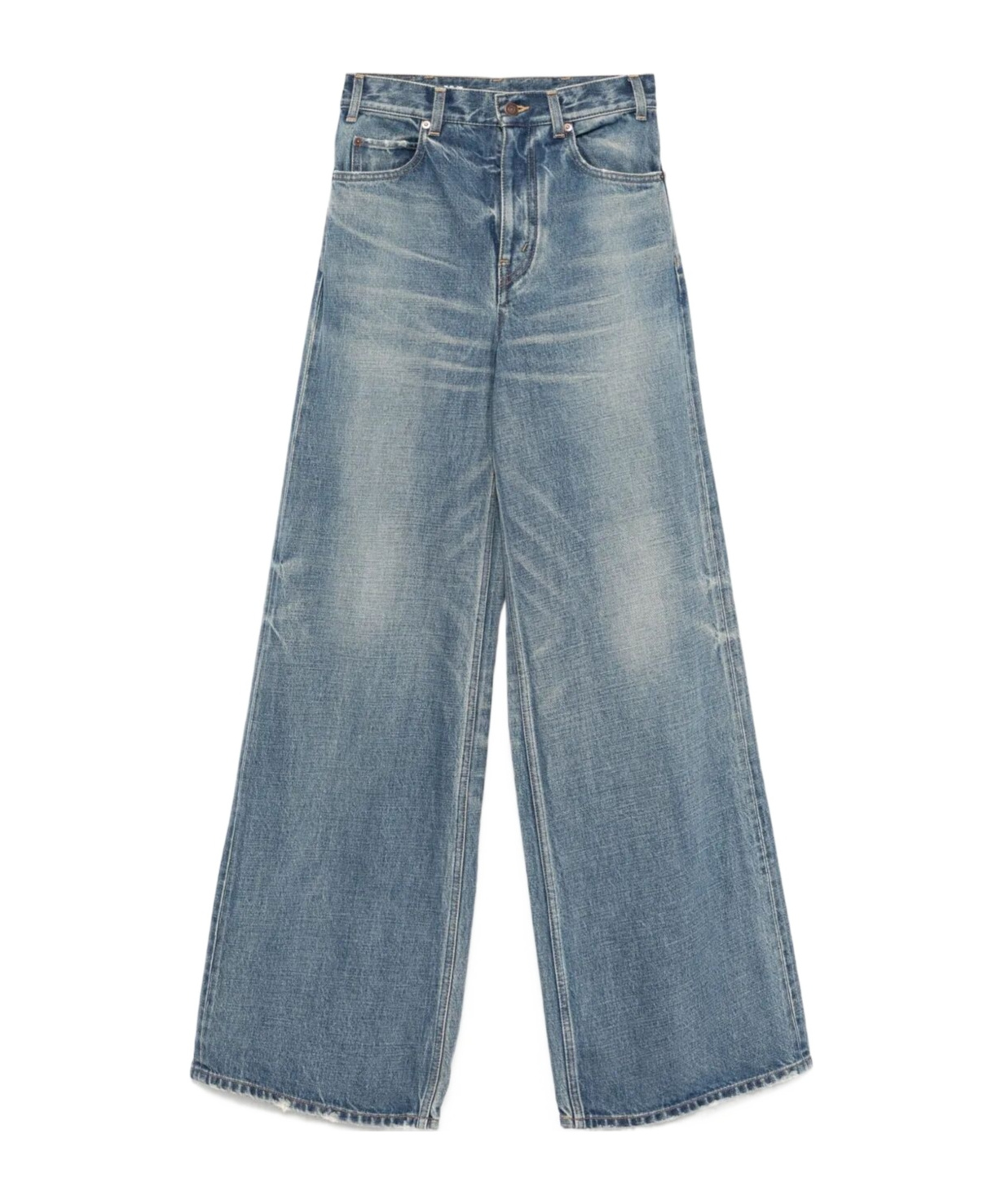 Celine Belt-loop Jeans In Gray