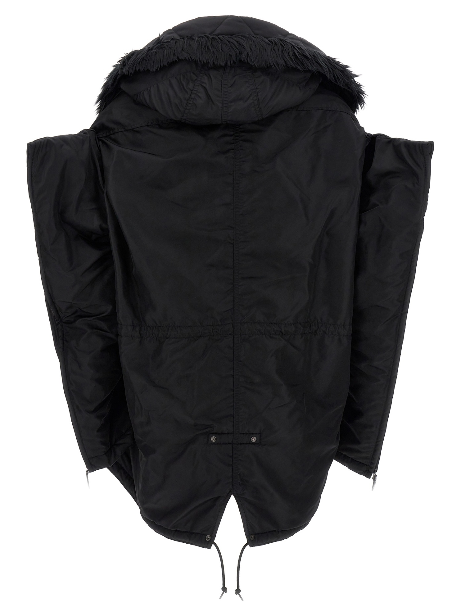 Shop Junya Watanabe Oversizes Puffer Jacket In Black