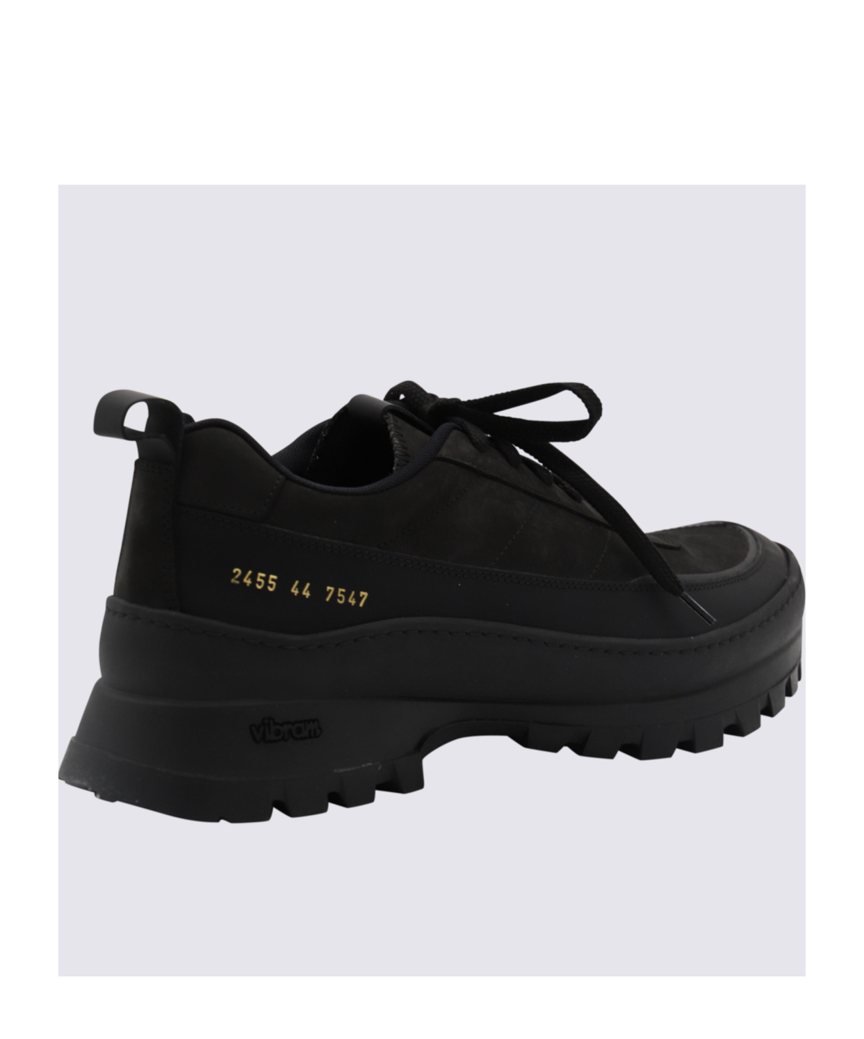 Common Projects Track Hiker Rubber-trimmed Suede Sneakers In Black