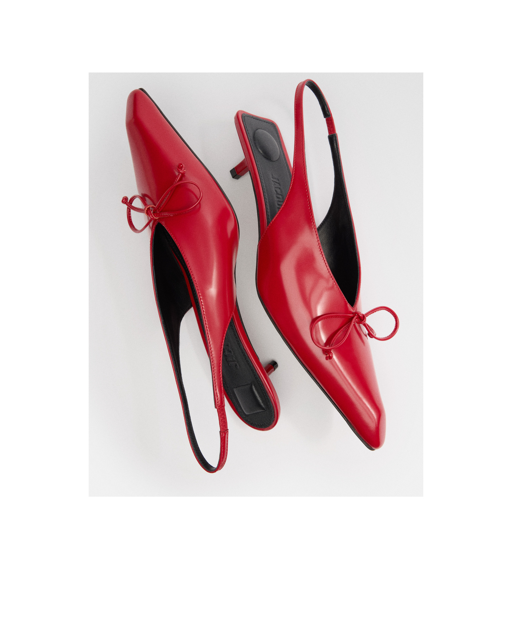 Jacquemus Cubisto 35 Slingback Pumps In Red