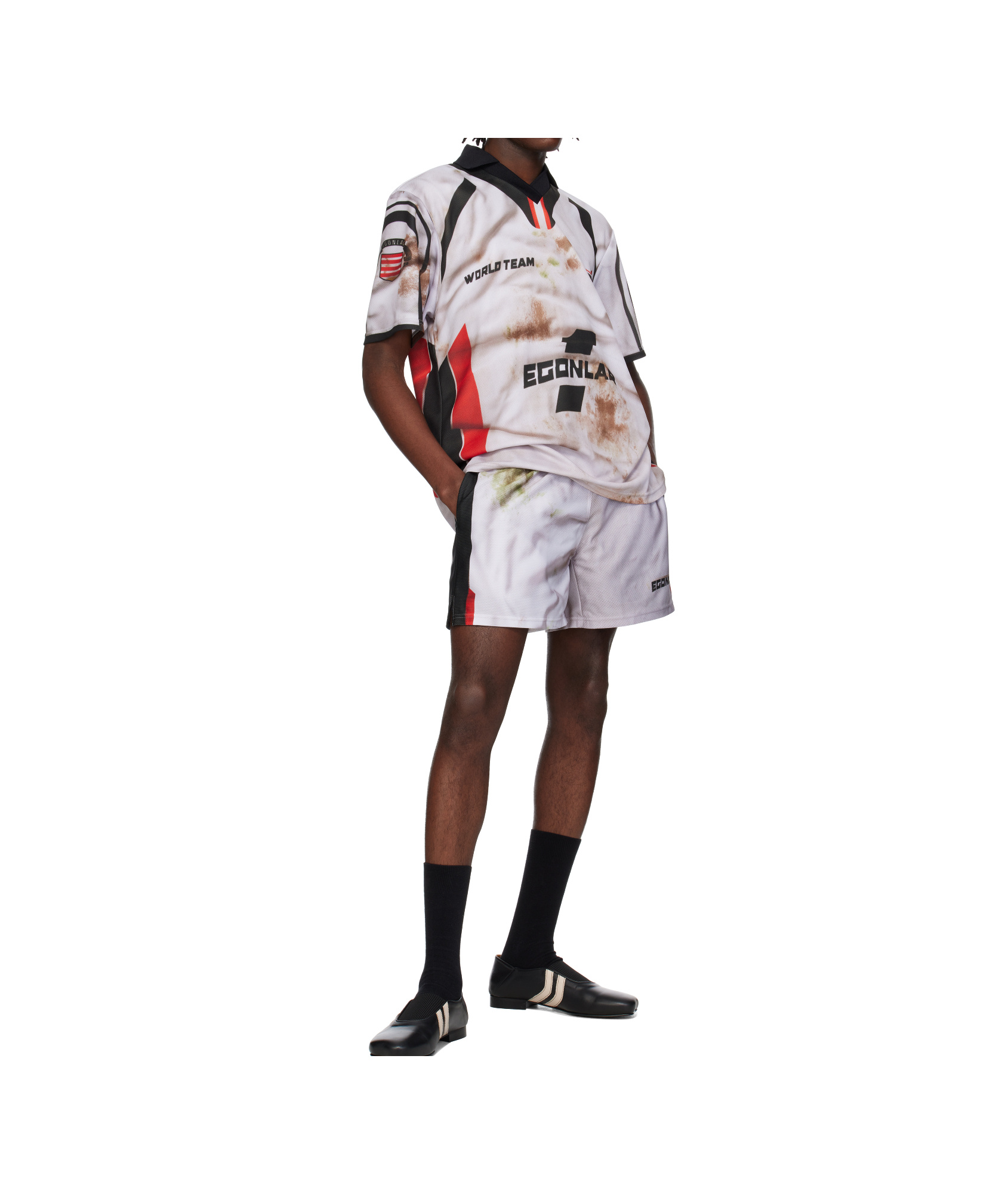 Egonlab Gray Sport Shorts In Multicolor