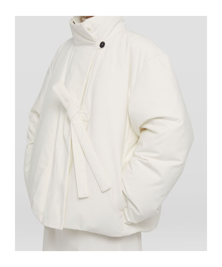 Jil Sander Cotton Down Jacket In White