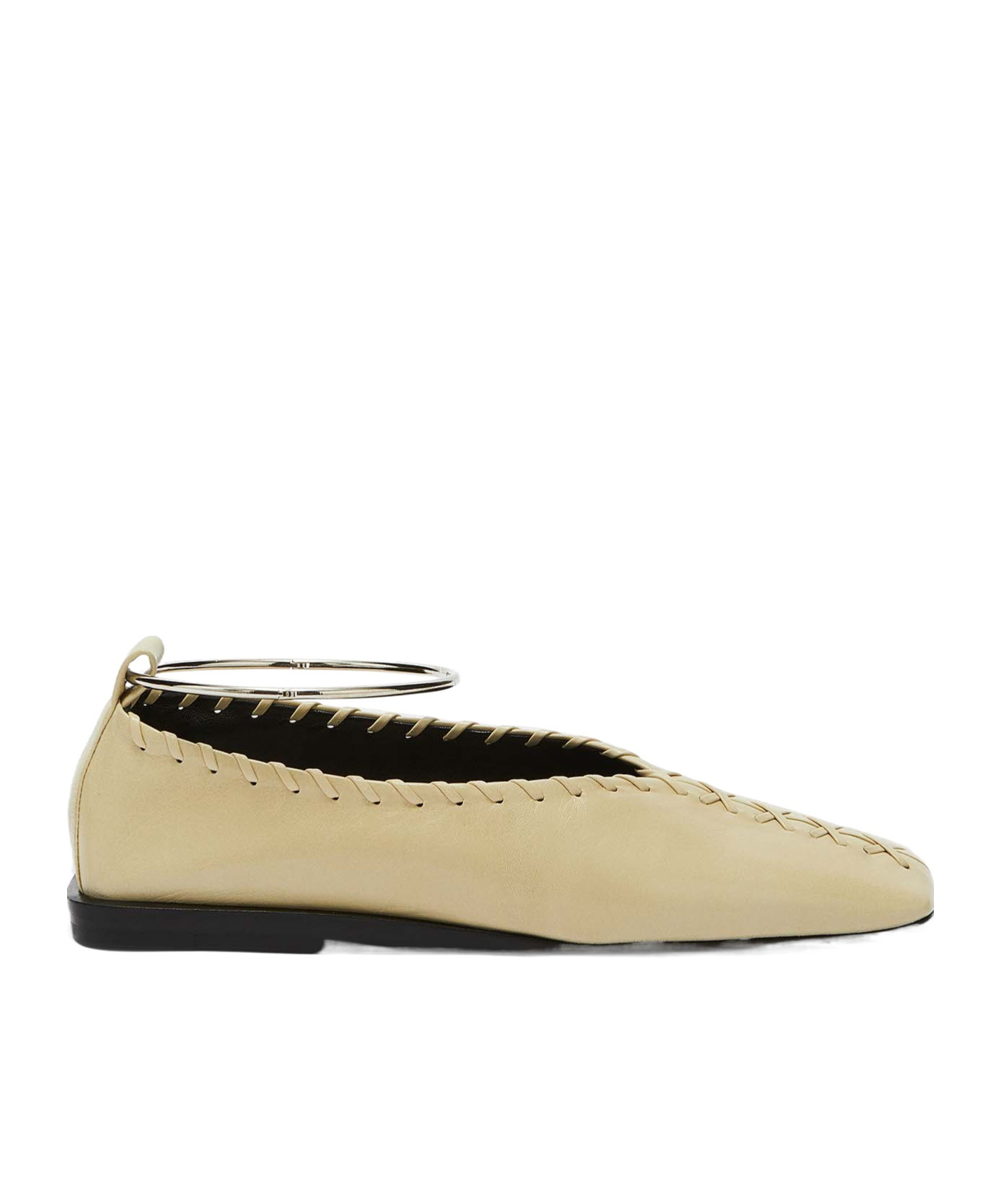 Jil Sander Square-toed Ballet Shoes In Nude